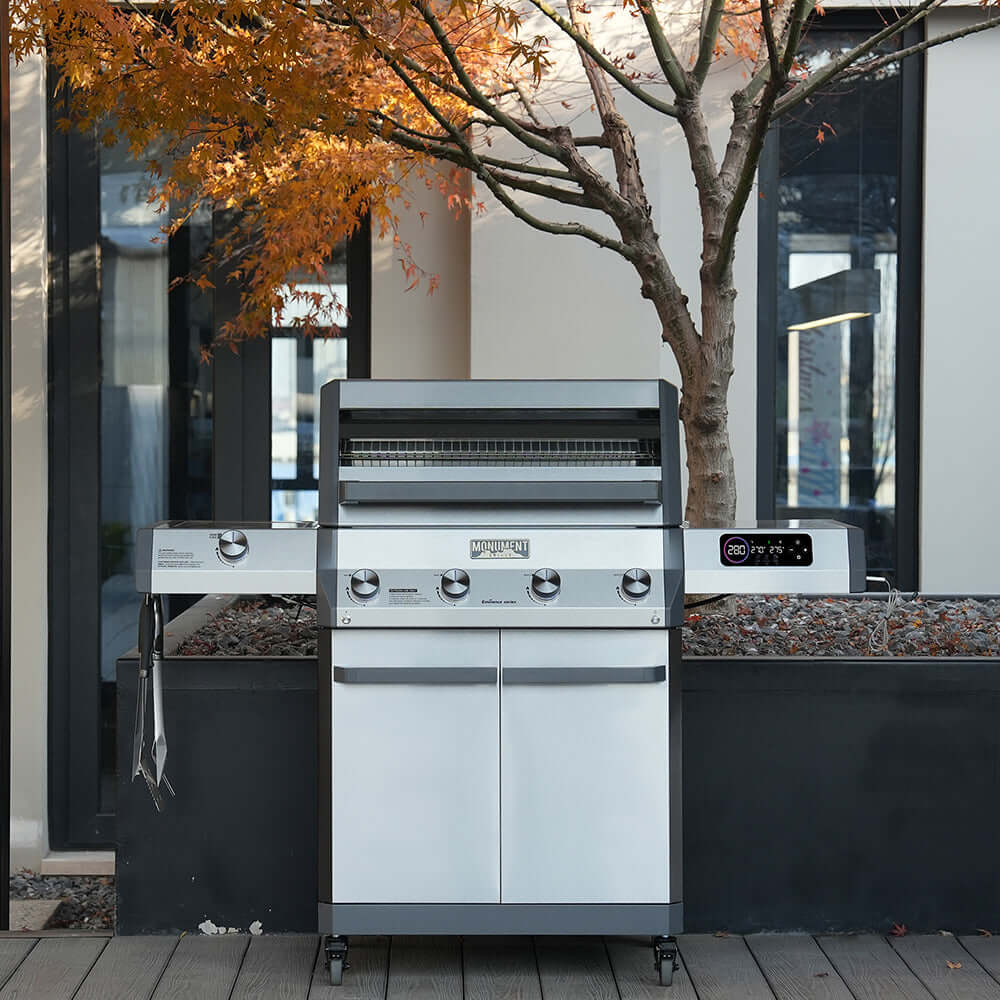 Monument Grills 6 Burner Grill Eminence 405 | Chic Clearview® Smart Stainless Gas Grill