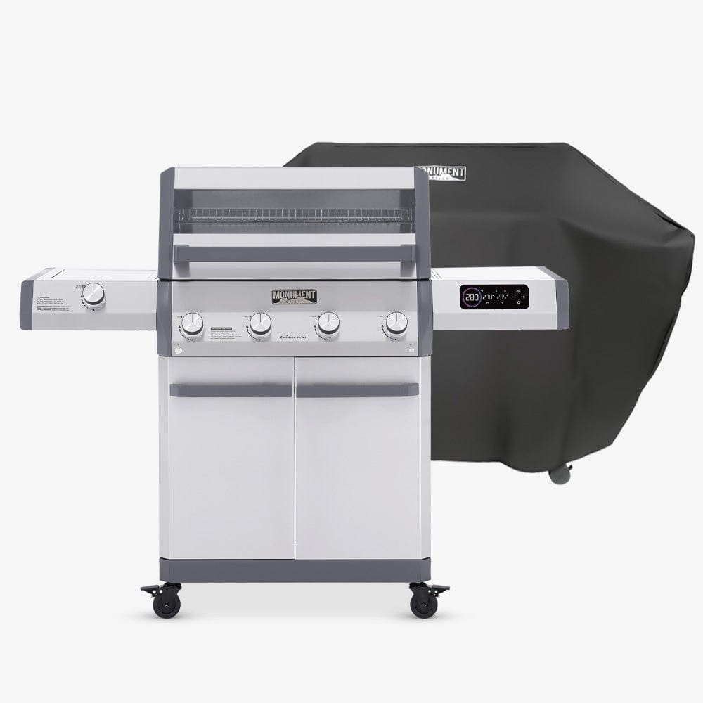 Monument Grills 6 Burner Grill Eminence 405 & Grill Cover Eminence 405 | Chic Clearview® Smart Stainless Gas Grill