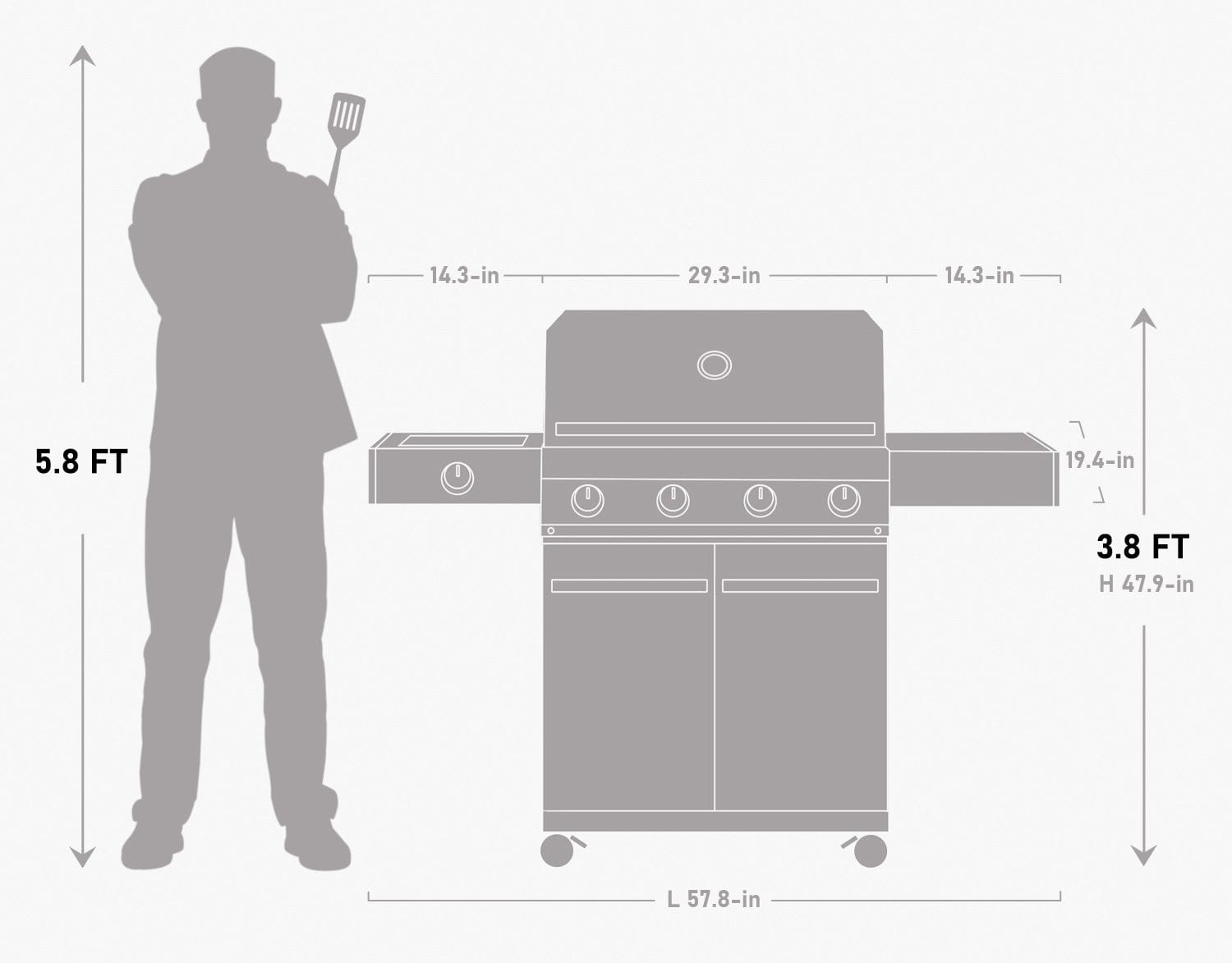 Monument Grills 6 Burner Grill Eminence 425 | Iconic Fortified Propane Gas Grill