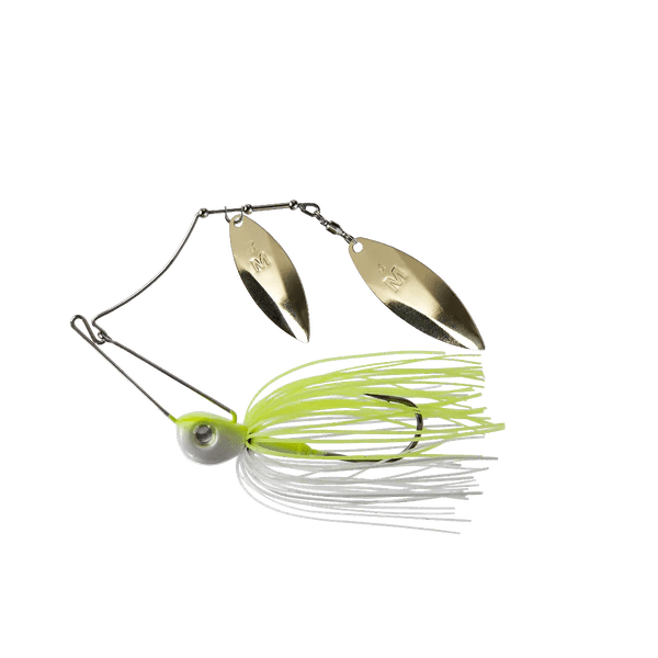 Mustad Spinnerbaits Chartreuse & White Mustad Arm Lock Double Willow Spinnerbait