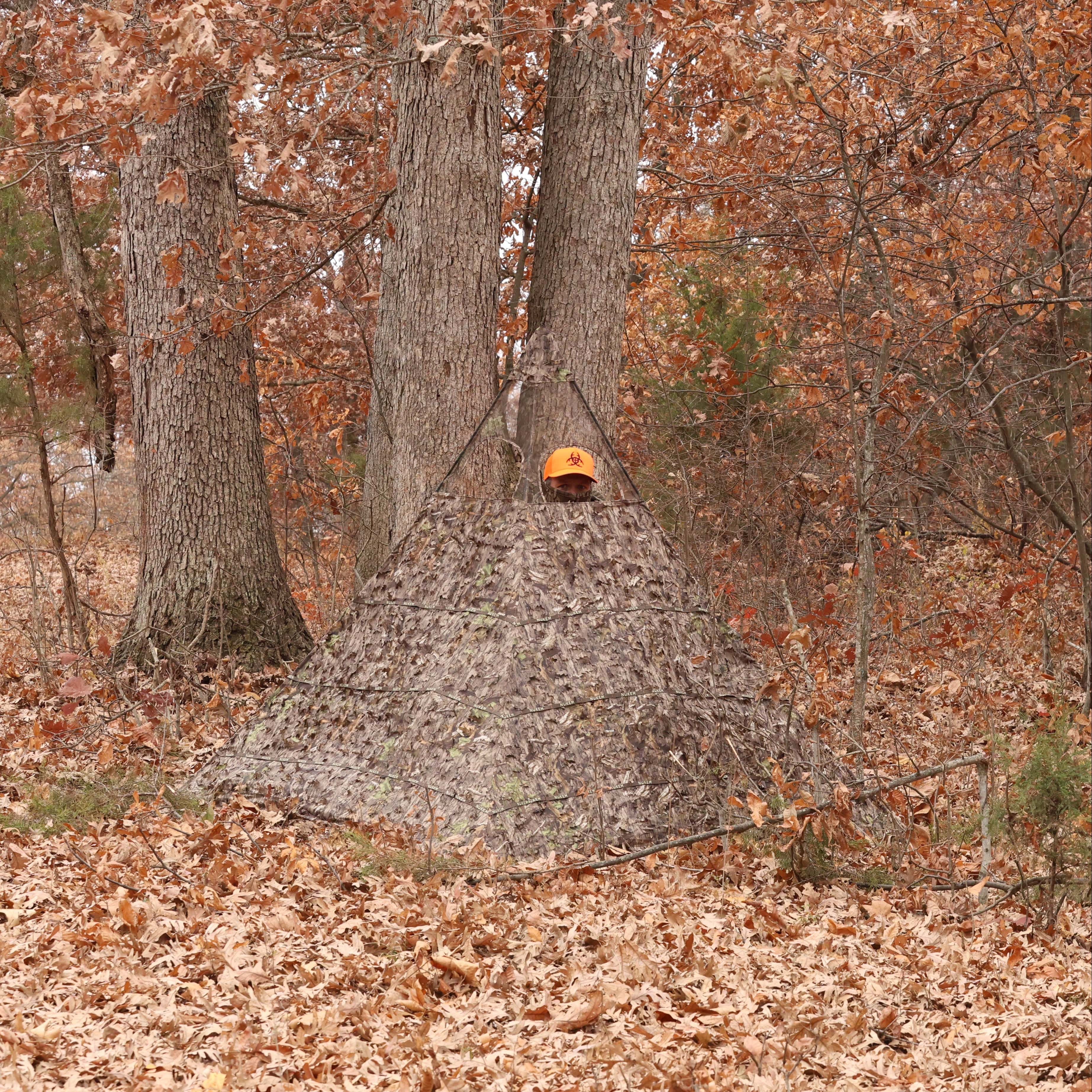 Nukem Hunting Ground Blind Hunting Blind - Mossy Oak Country Roots 3D Leafy