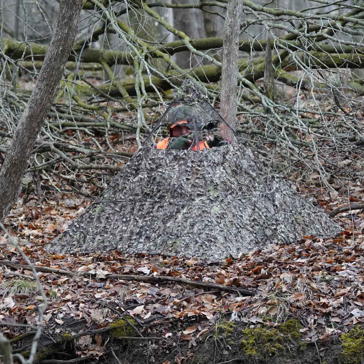 Nukem Hunting Ground Blind Hunting Blind - Mossy Oak Country Roots 3D Leafy