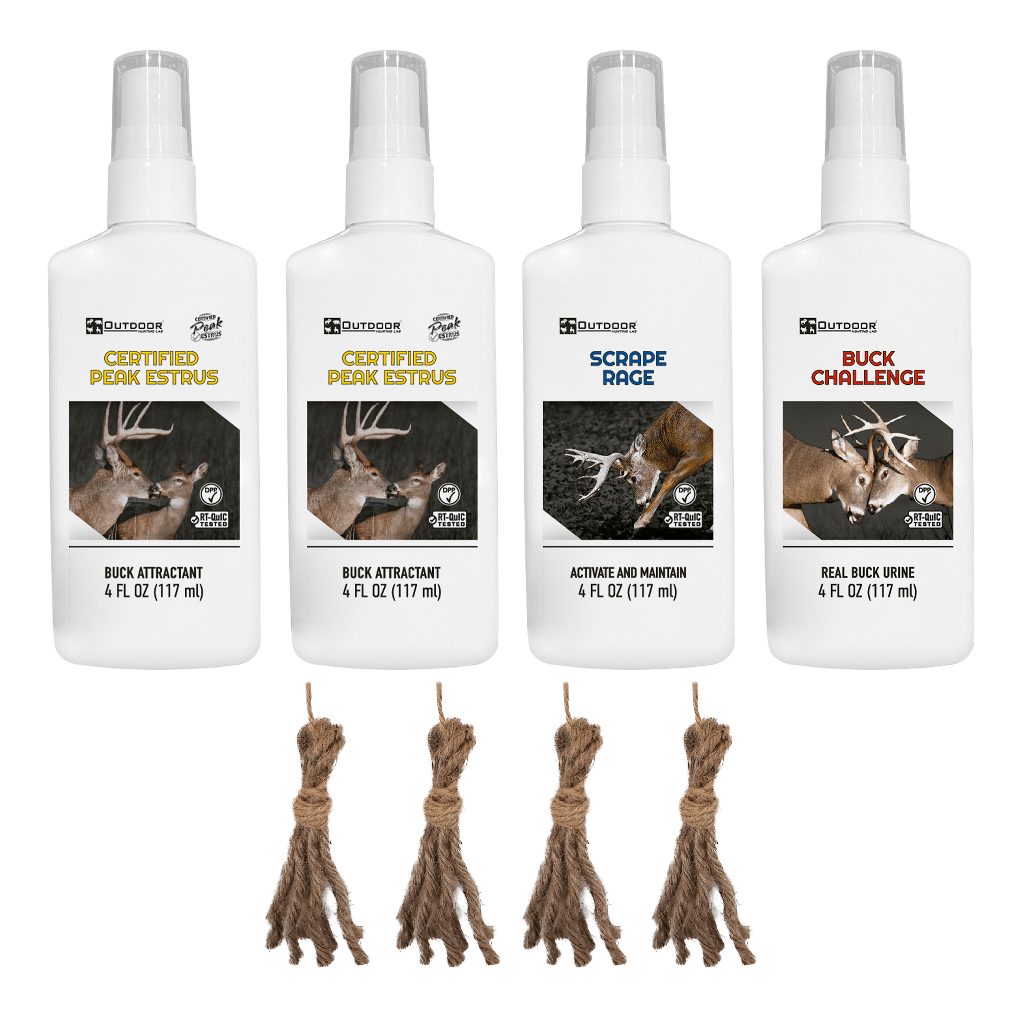 Outdoor Hunting Lab 4 Pack Variety Scrape Rage 4 oz