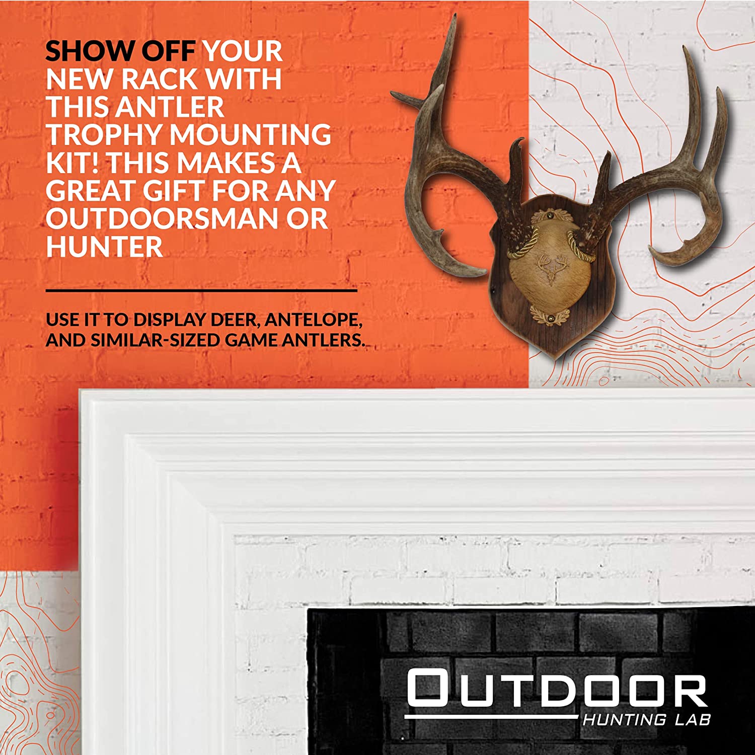 Outdoor Hunting Lab Antler Plaque Antler Plaques
