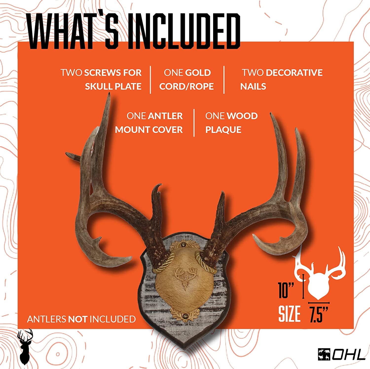 Outdoor Hunting Lab Antler Plaque Antler Plaques