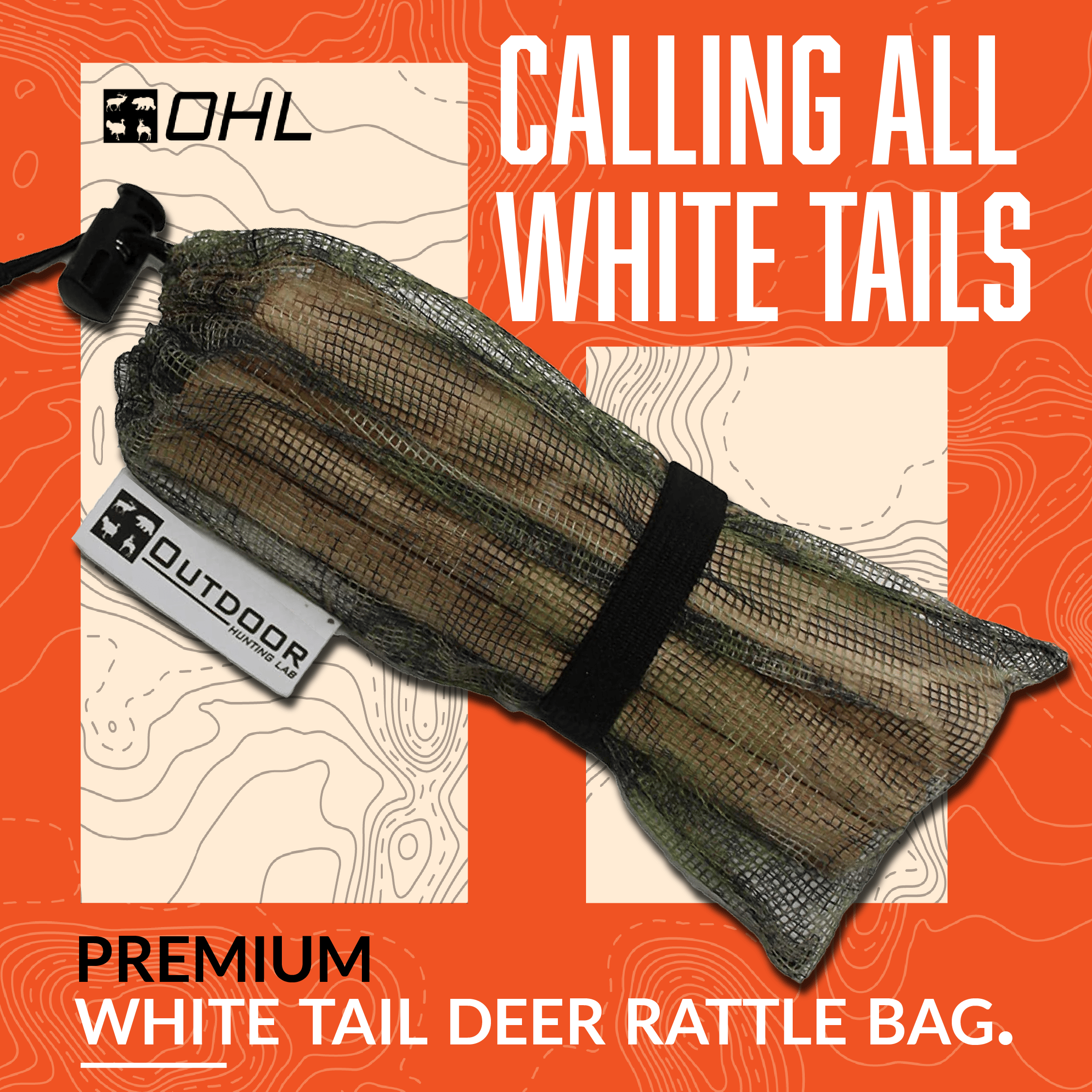 Outdoor Hunting Lab Deer Call Rattle Bag