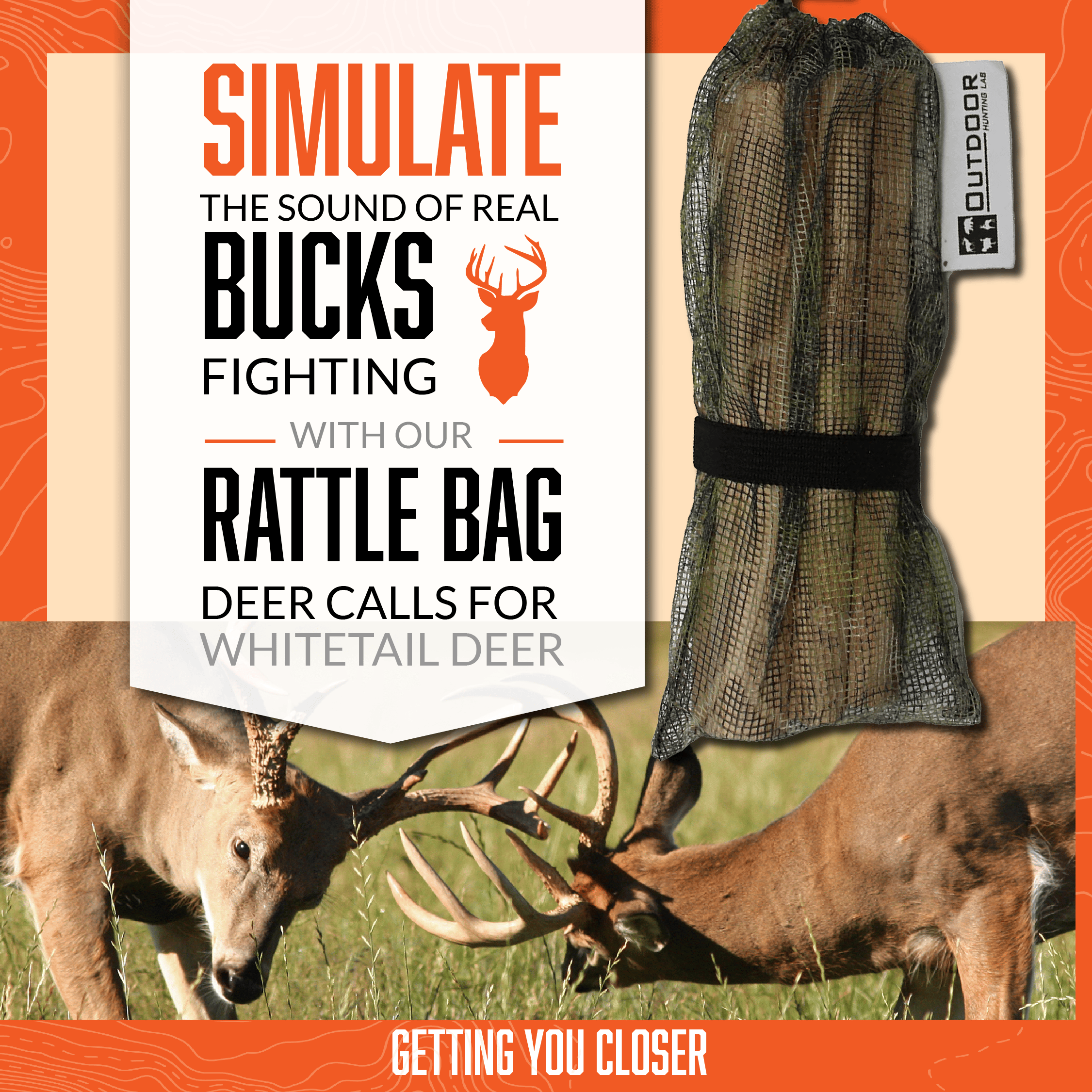 Outdoor Hunting Lab Deer Call Rattle Bag