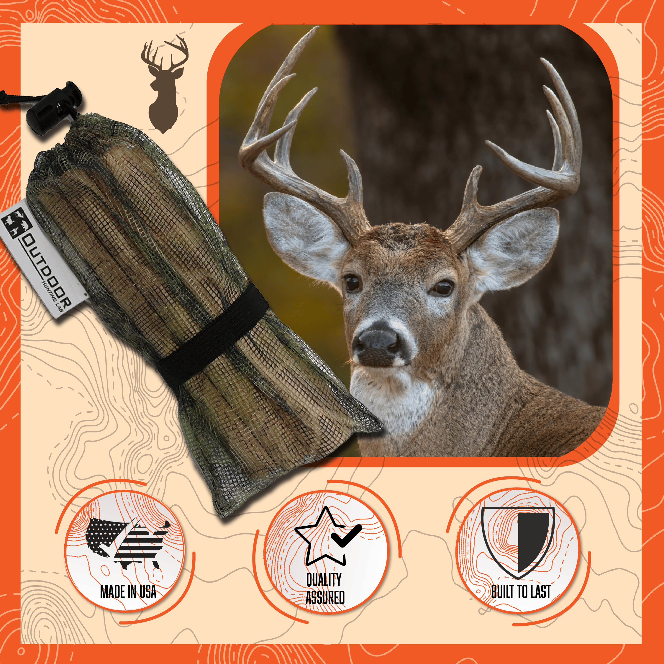 Outdoor Hunting Lab Deer Call Rattle Bag