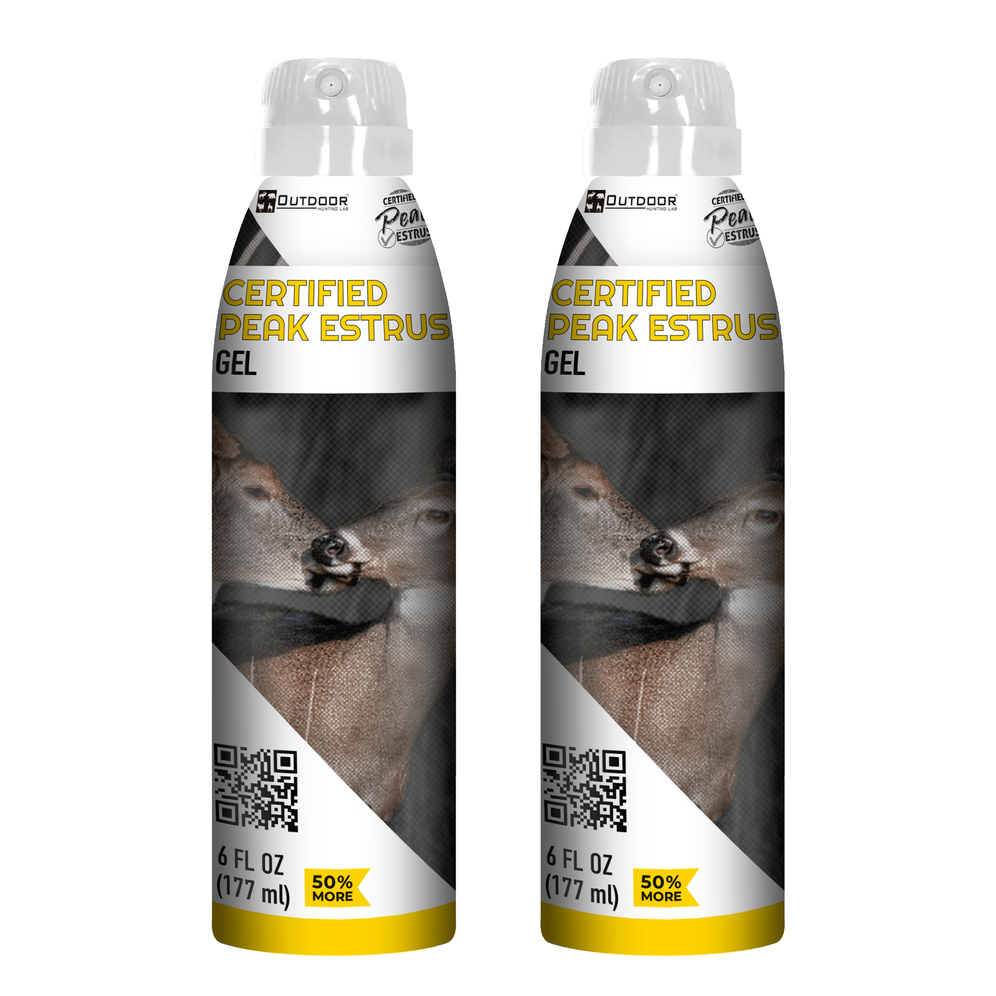 Outdoor Hunting Lab Deer Urine 2 Pack Certified Peak Estrus Gel