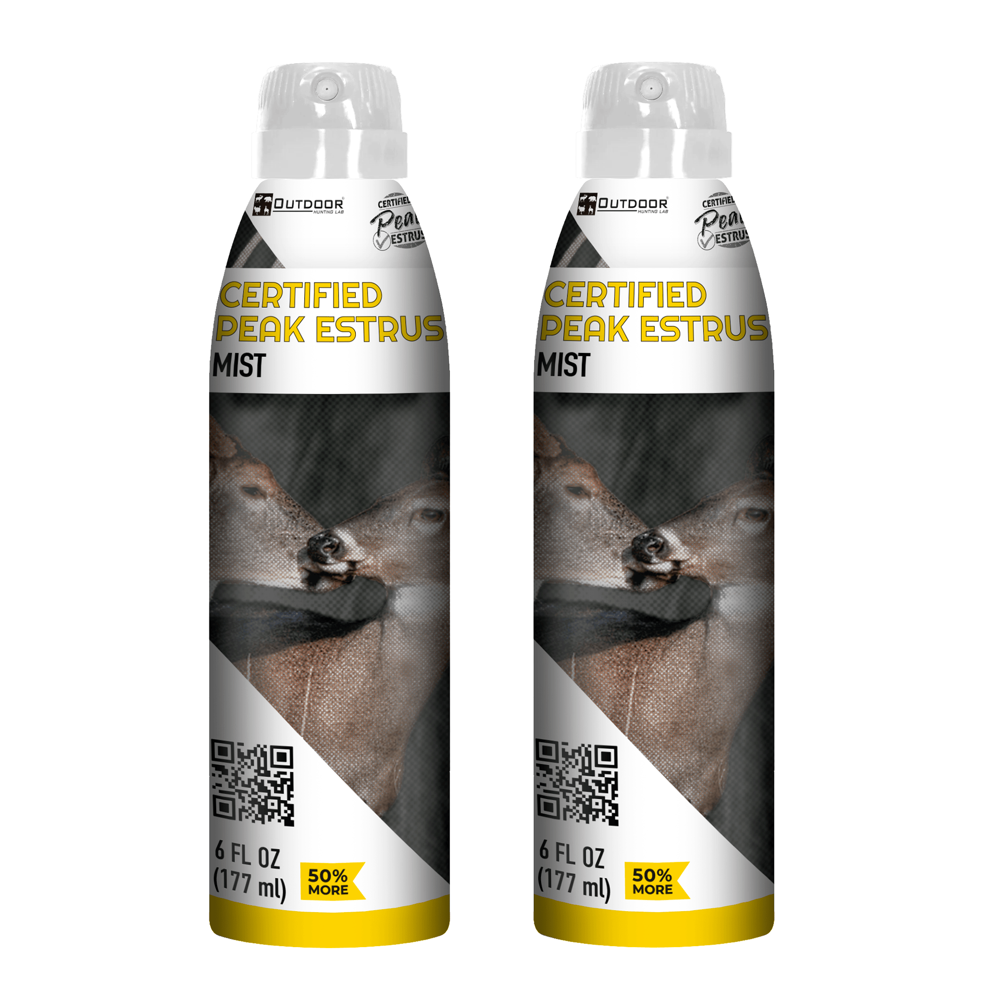 Outdoor Hunting Lab Deer Urine 2 Pack Certified Peak Estrus Mist