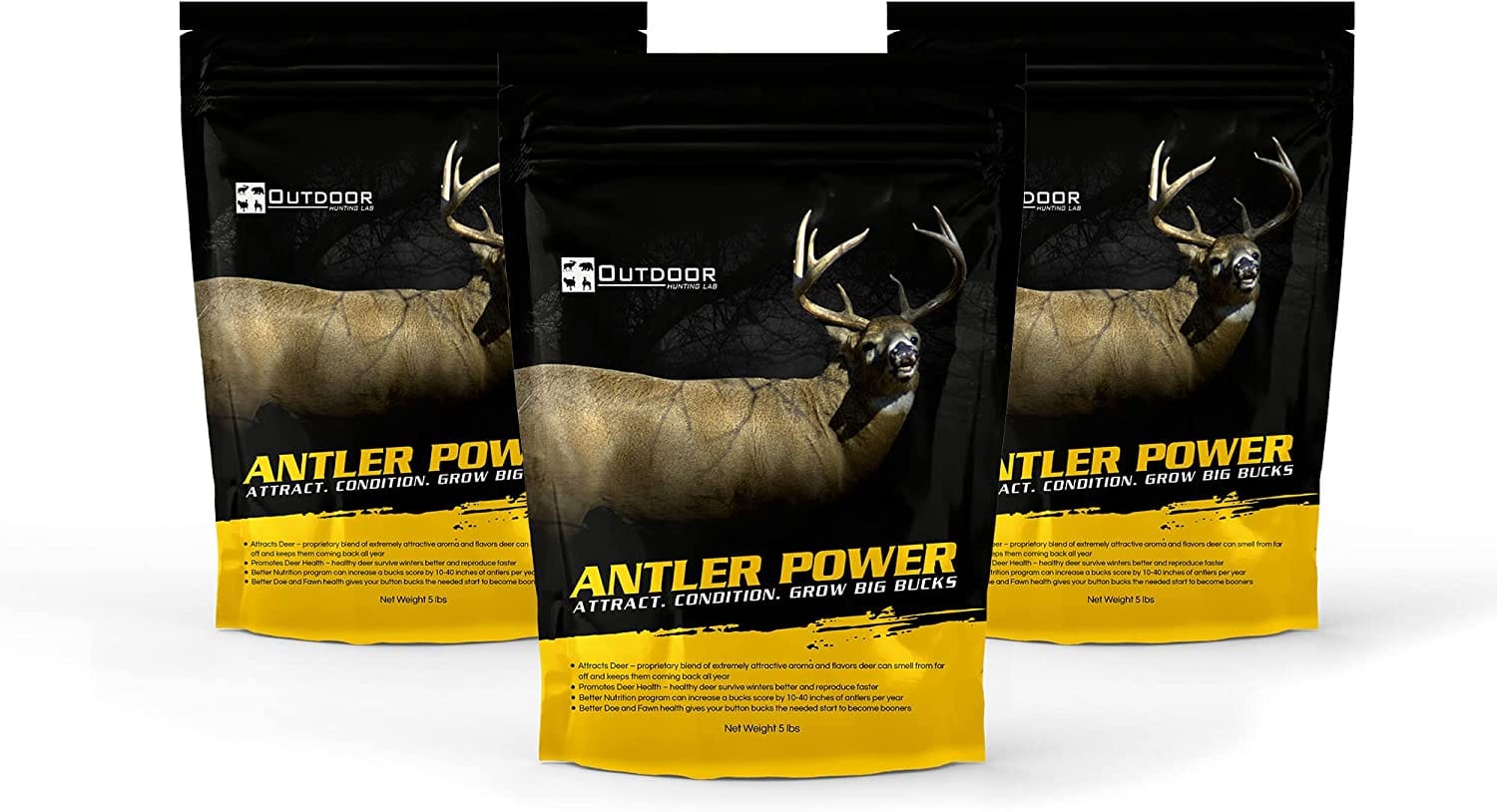 Outdoor Hunting Lab Mineral 5 Pound - 3 Pack Antler Power Deer Mineral