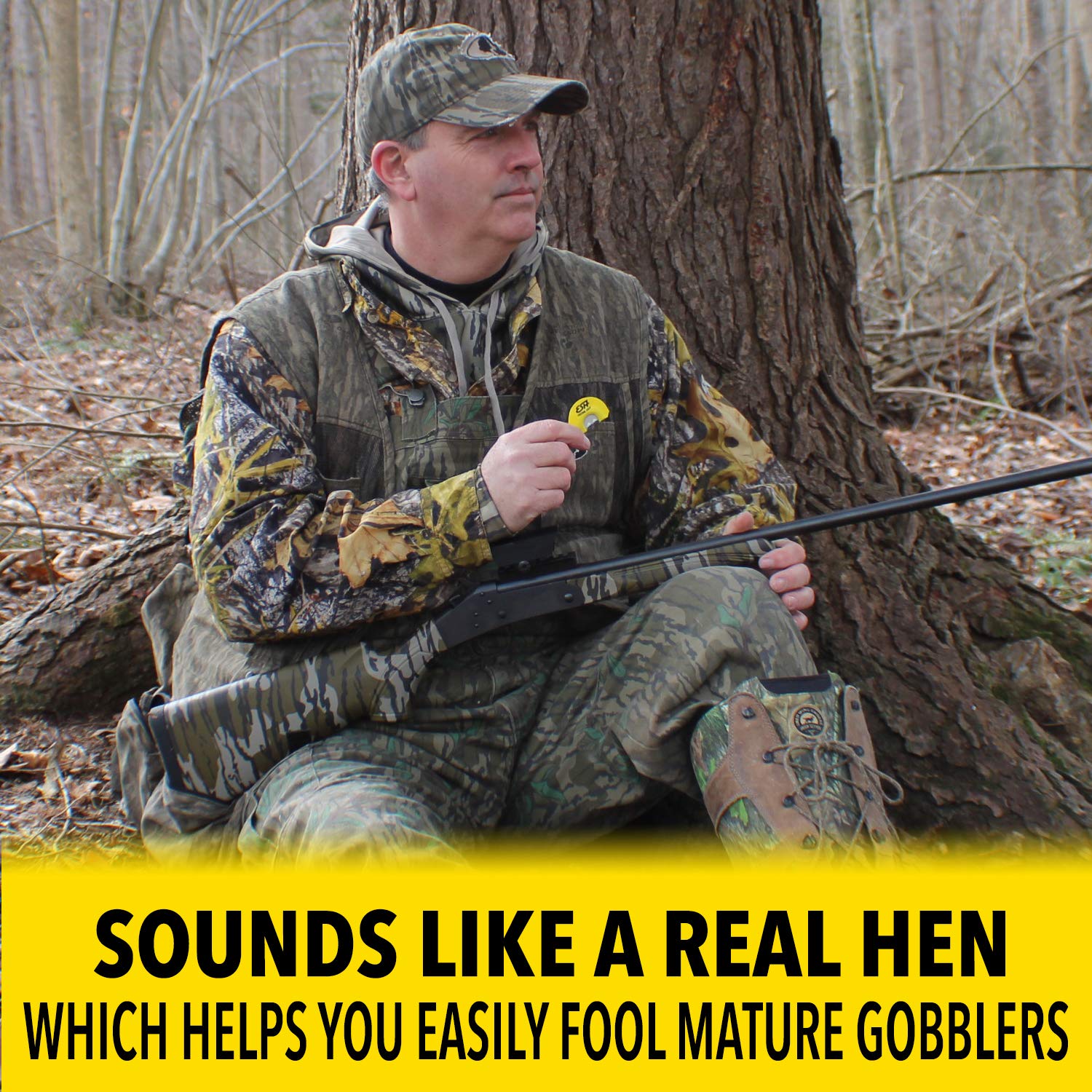 Outdoor Hunting Lab Mouth Call Connect - 3 Reed Batwing Cut Mouth Call