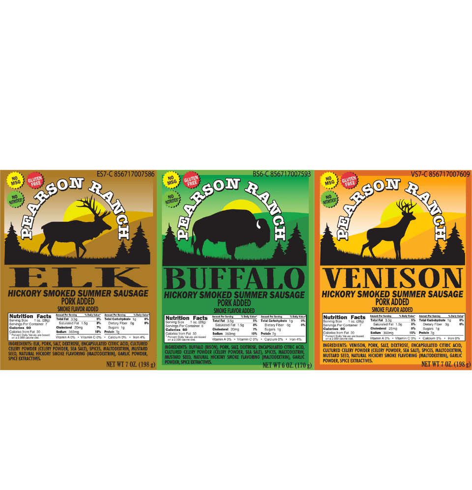 Pearson Ranch Jerky Gift Basket Exotic Meats Cutting Board Gift Set