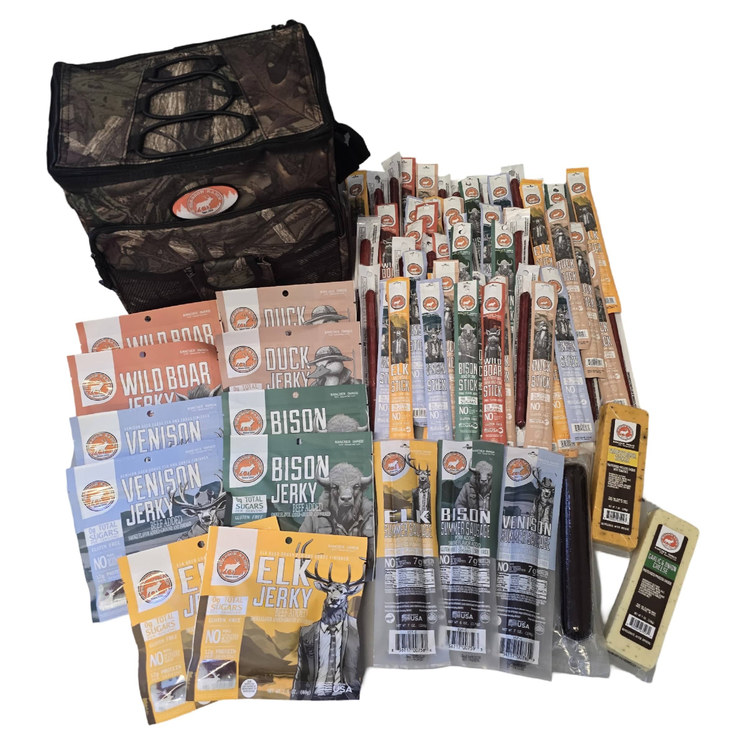 Pearson Ranch Jerky Gift Basket Wild Game Cooler - Large