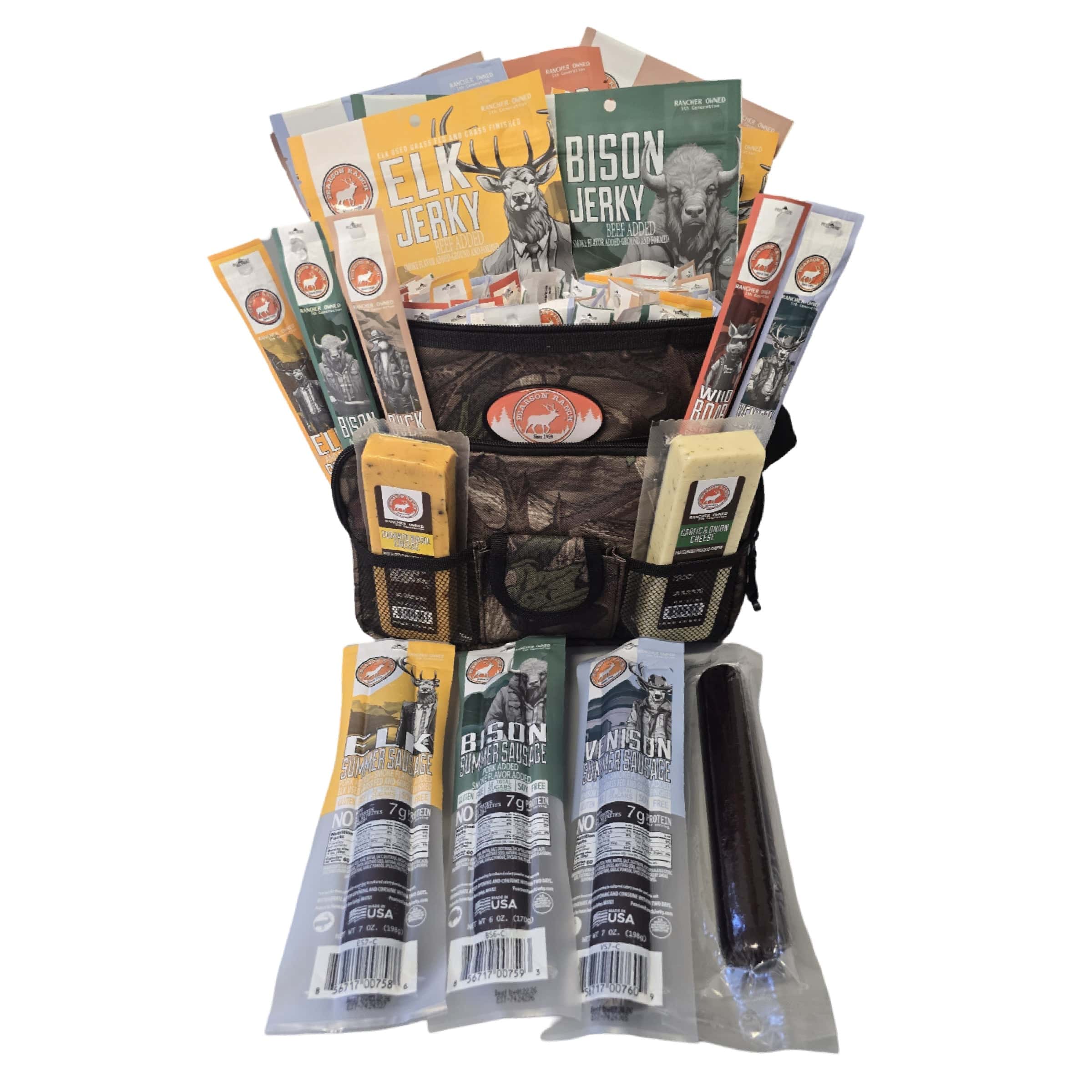 Pearson Ranch Jerky Gift Basket Wild Game Cooler - Large