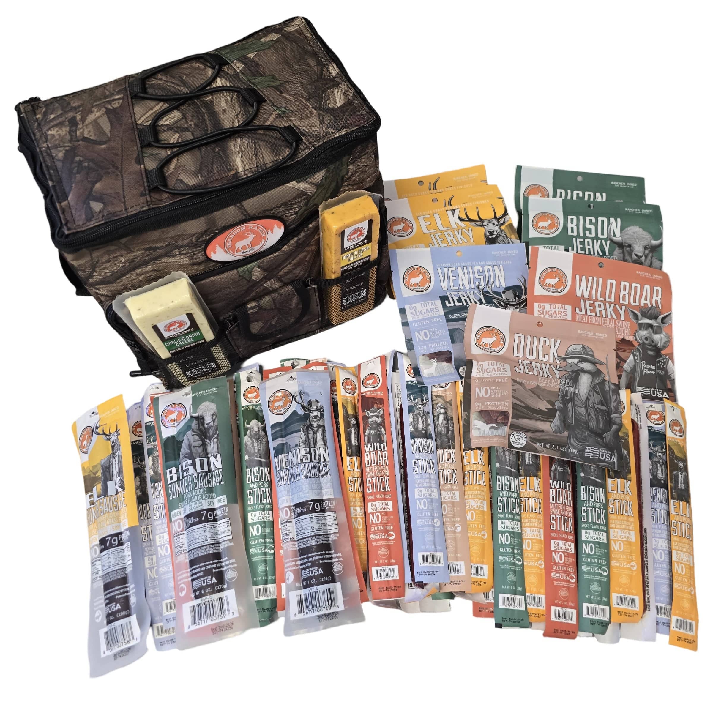 Pearson Ranch Jerky Gift Basket Wild Game Cooler - Medium