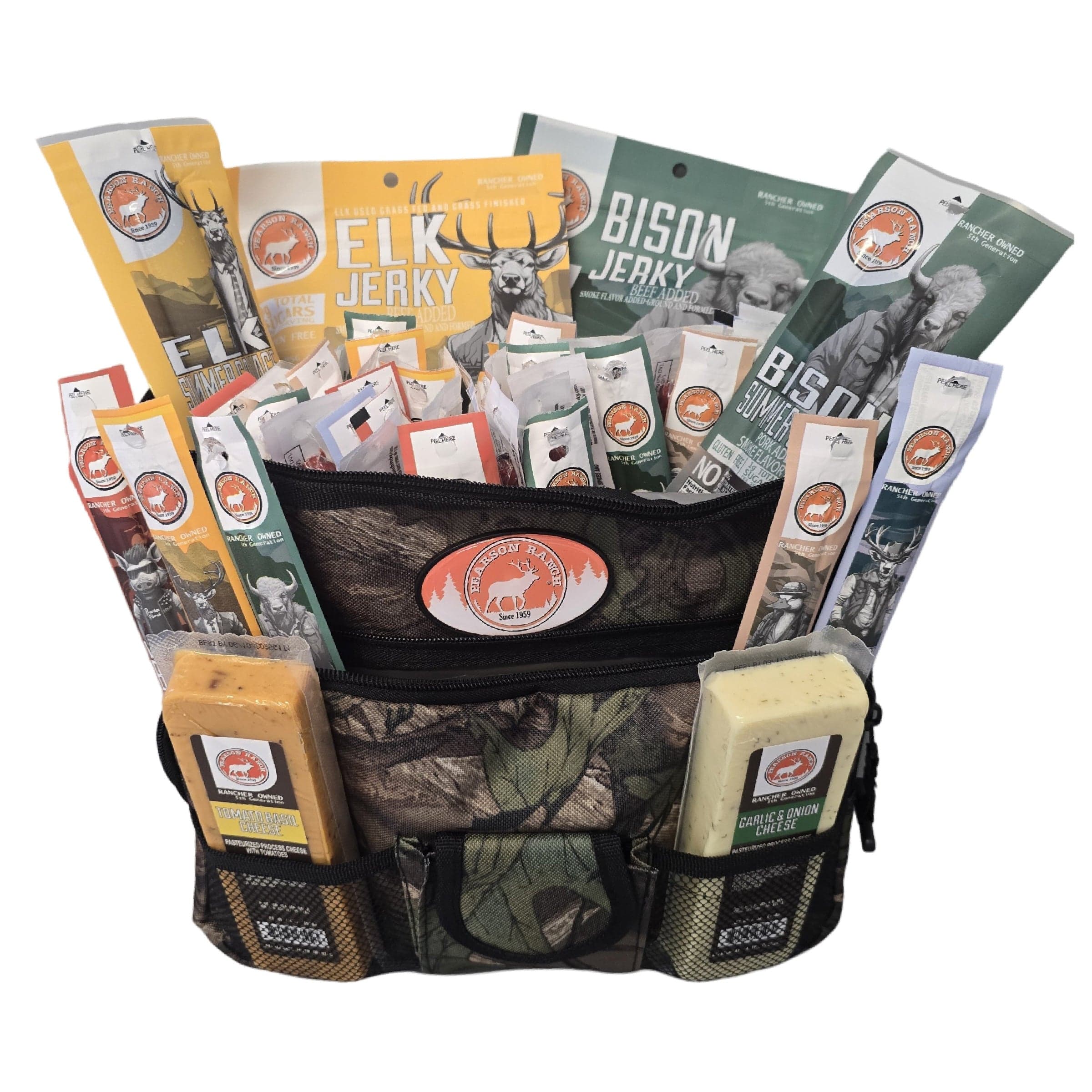 Pearson Ranch Jerky Gift Basket Wild Game Cooler - Small