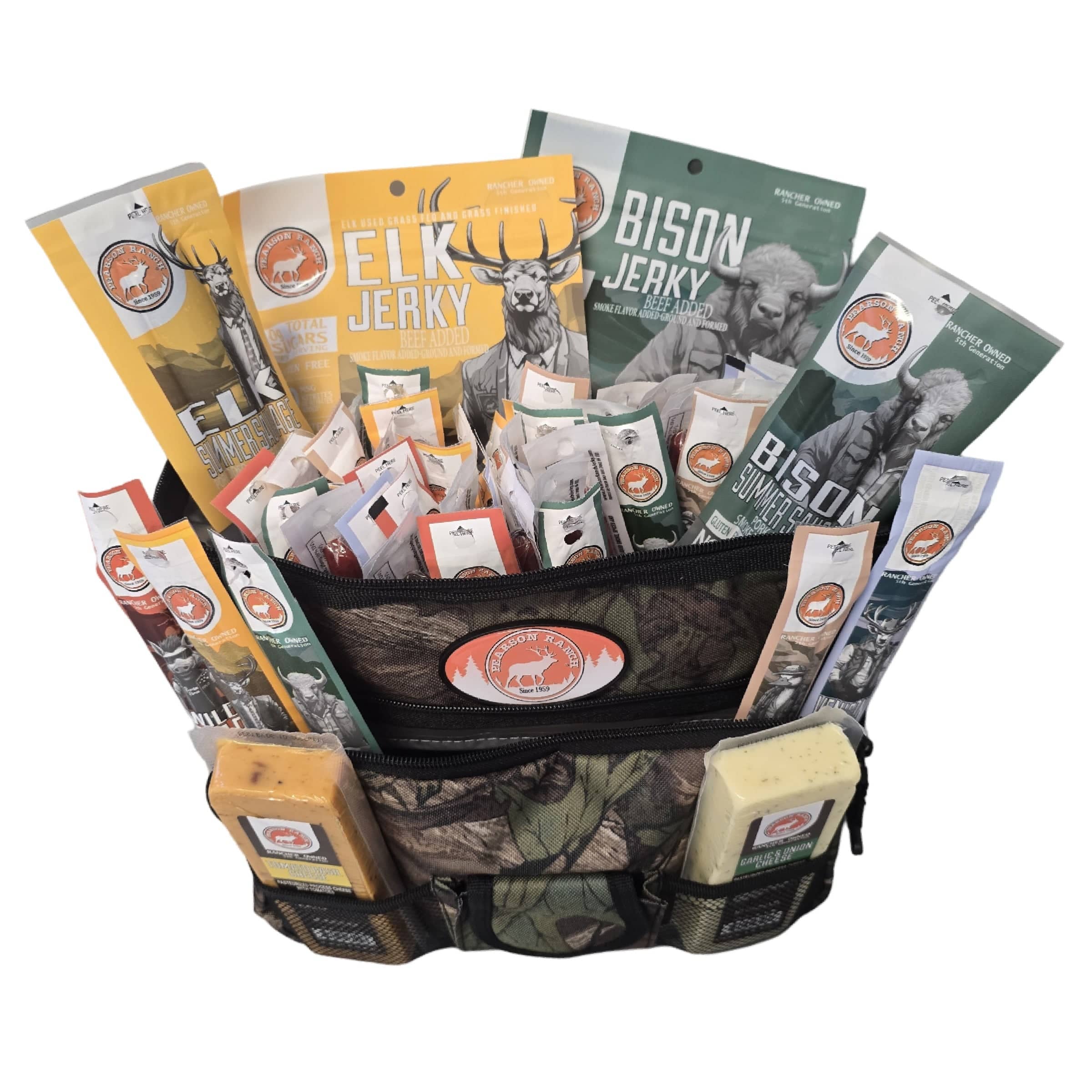 Pearson Ranch Jerky Gift Basket Wild Game Cooler - Small