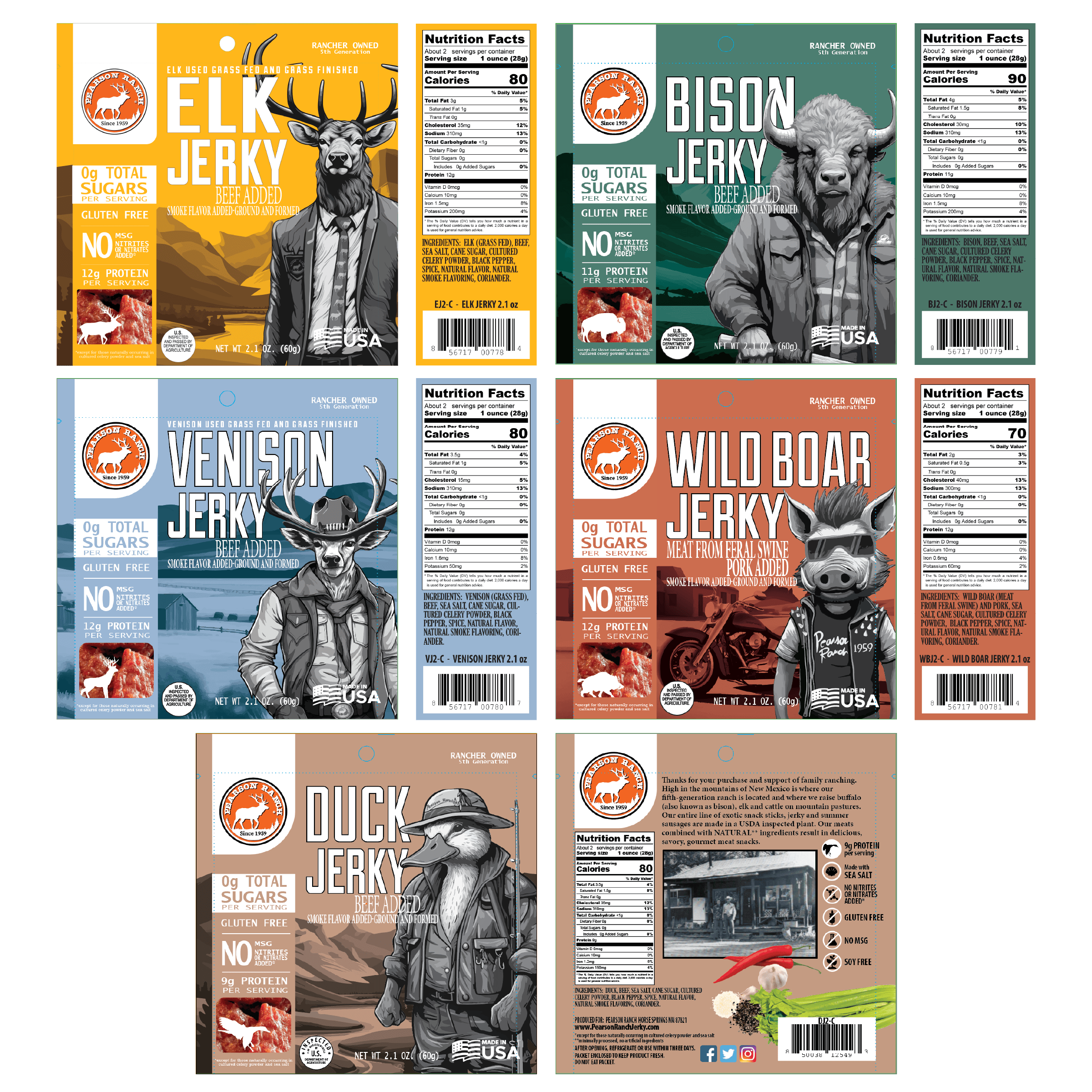 Pearson Ranch Jerky Jerky Feed the Crew Box - Super Variety Pack