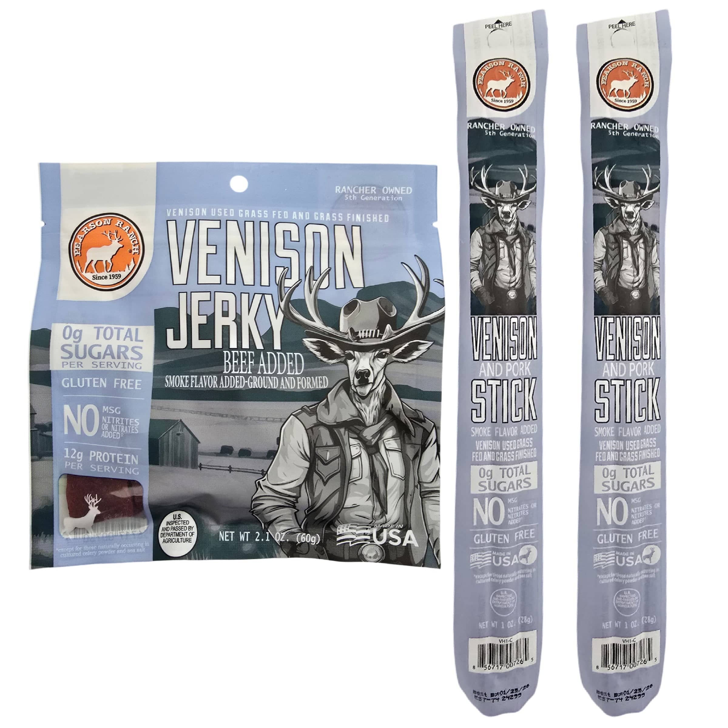 Pearson Ranch Jerky Jerky Greenhorn Sampler - Venison