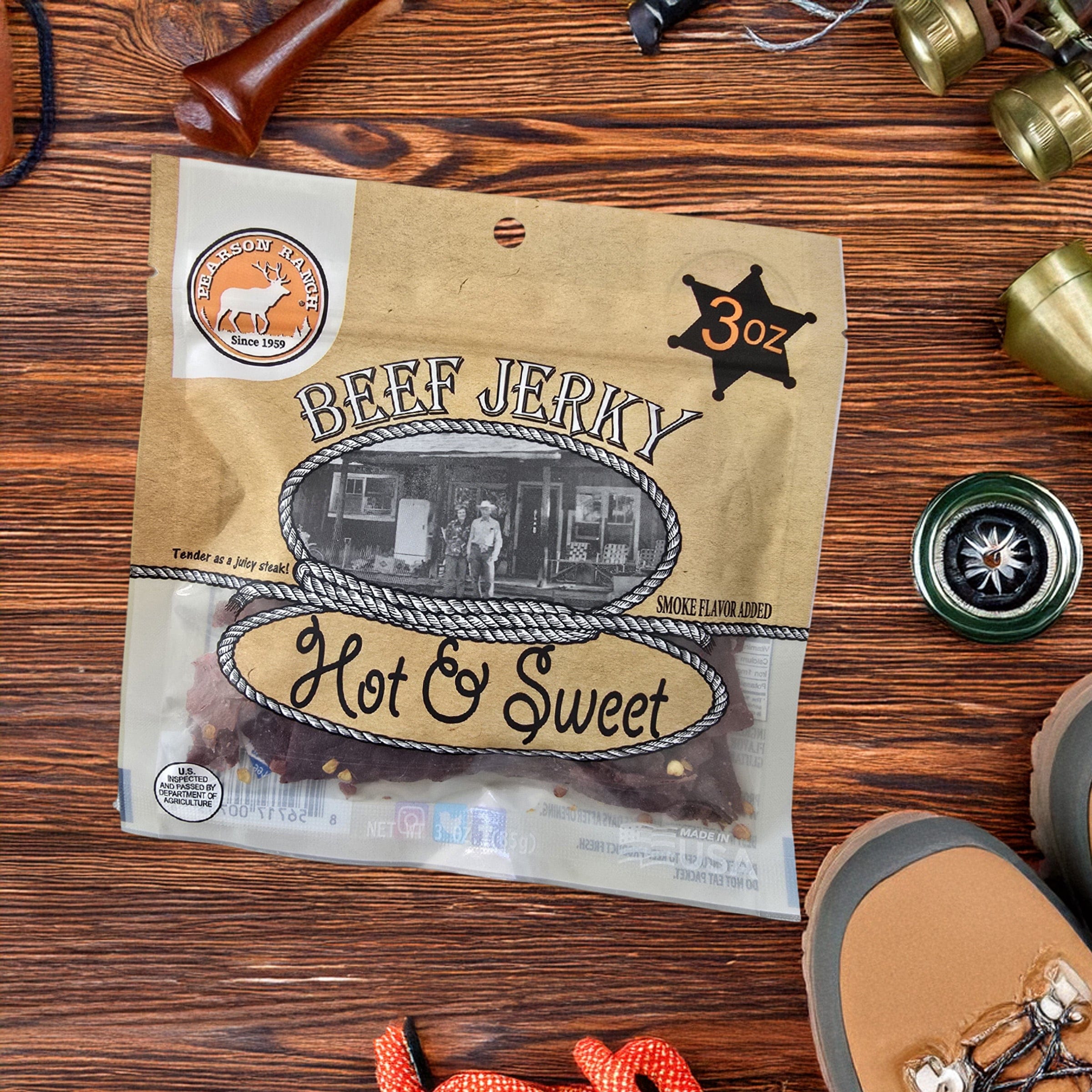 Pearson Ranch Jerky Jerky Hot & Sweet Beef Jerky - 3 oz