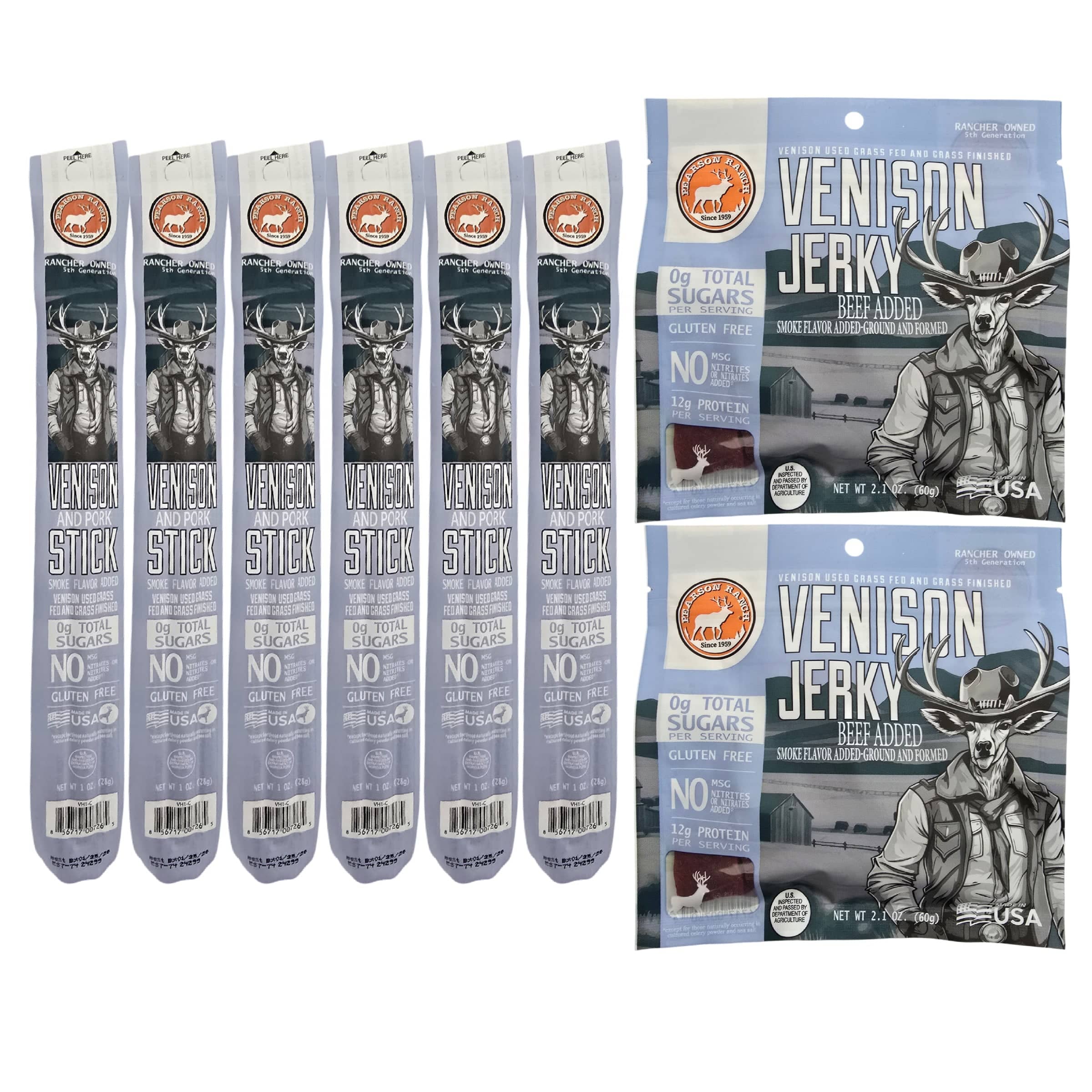 Pearson Ranch Jerky Jerky The City Slicker - Venison Variety Pack