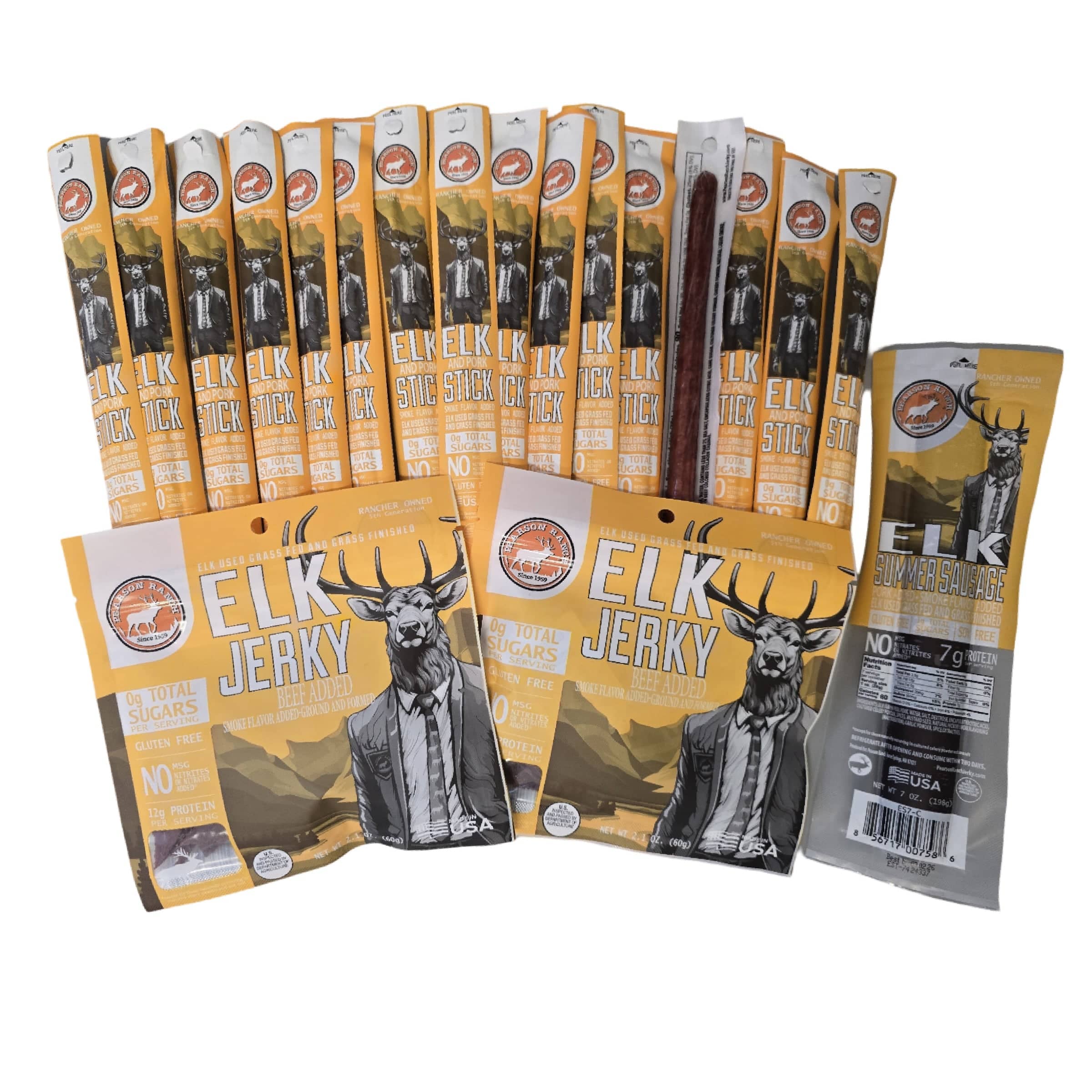 Pearson Ranch Jerky Jerky The Wrangler - Elk Variety Pack