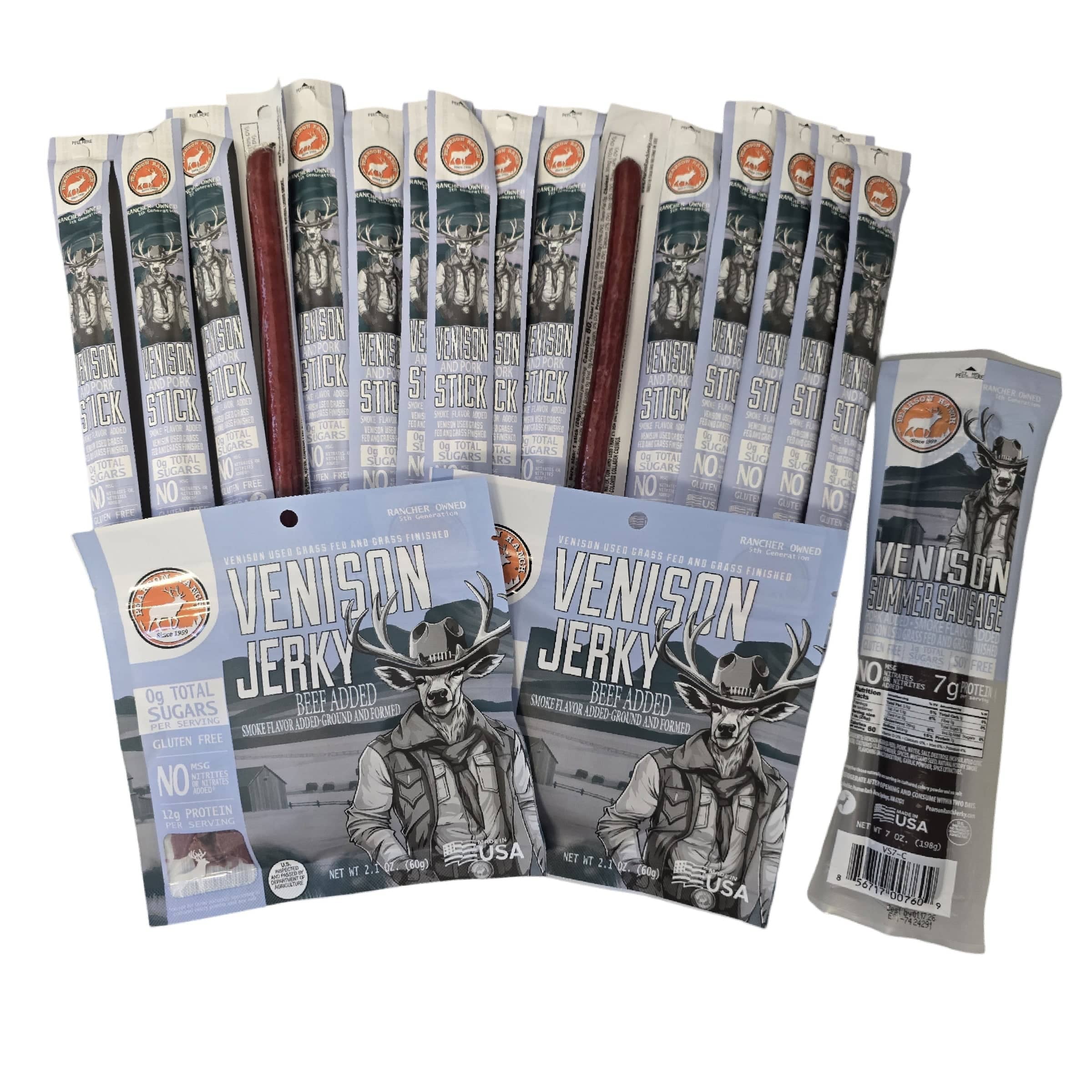 Pearson Ranch Jerky Jerky The Wrangler - Venison Variety Pack