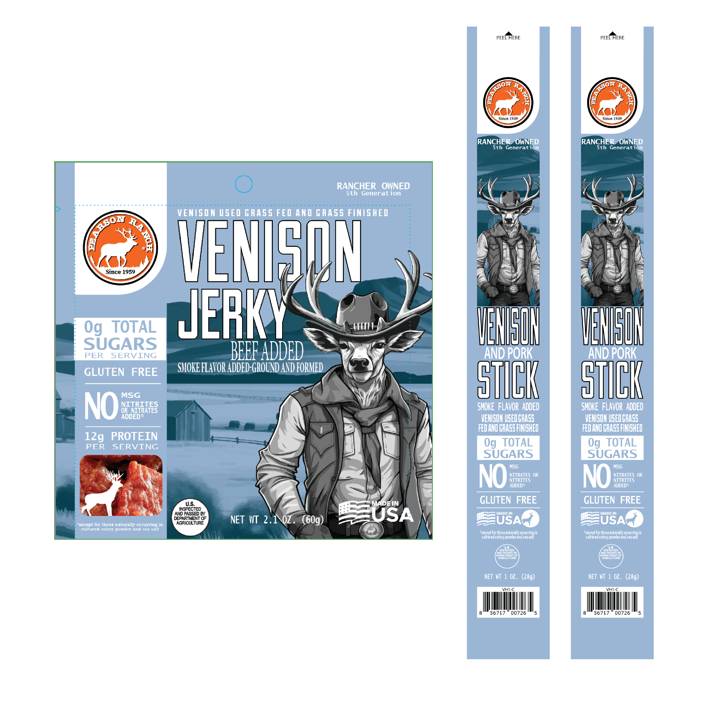 Pearson Ranch Jerky Sampler Greenhorn Sampler