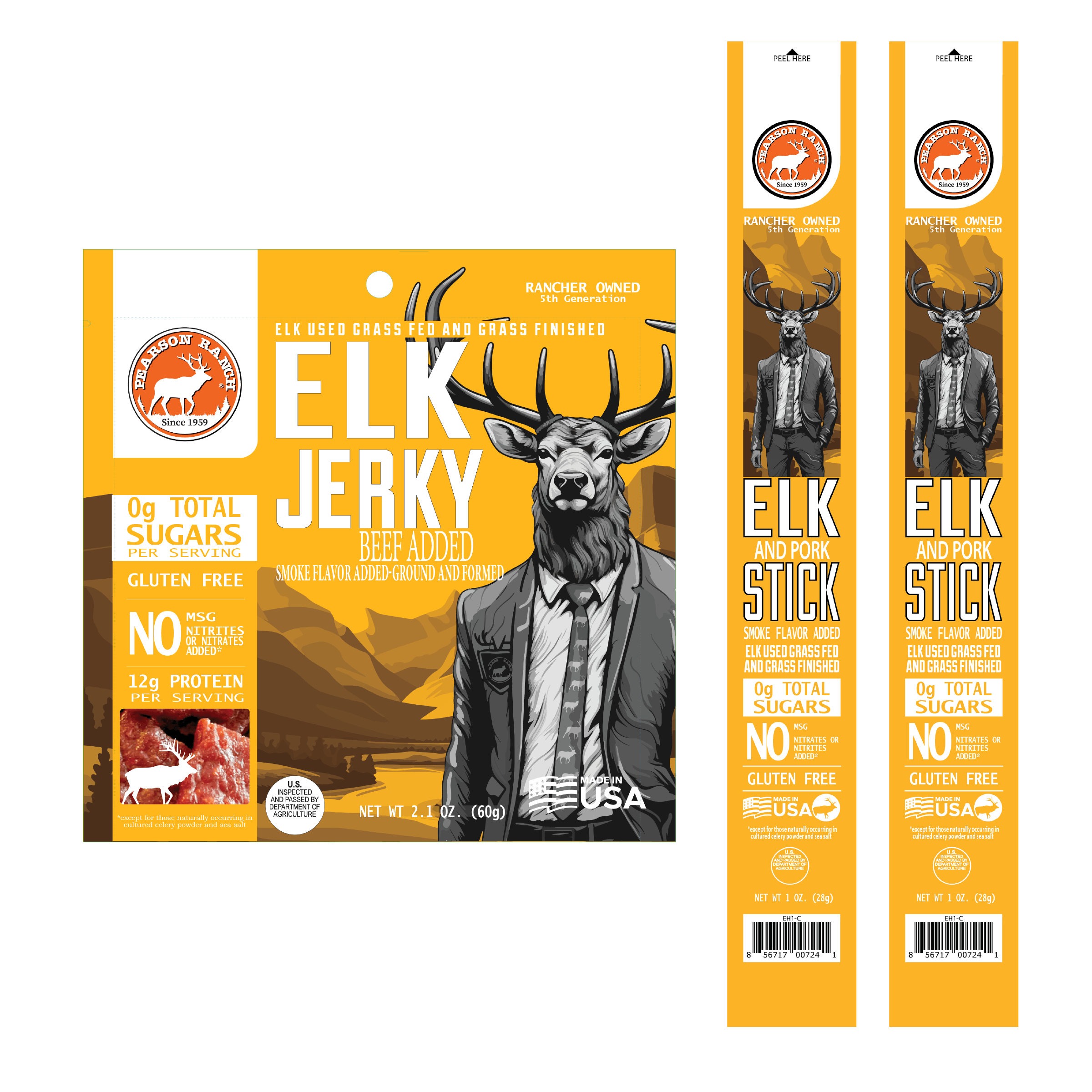 Pearson Ranch Jerky Sampler Greenhorn Sampler