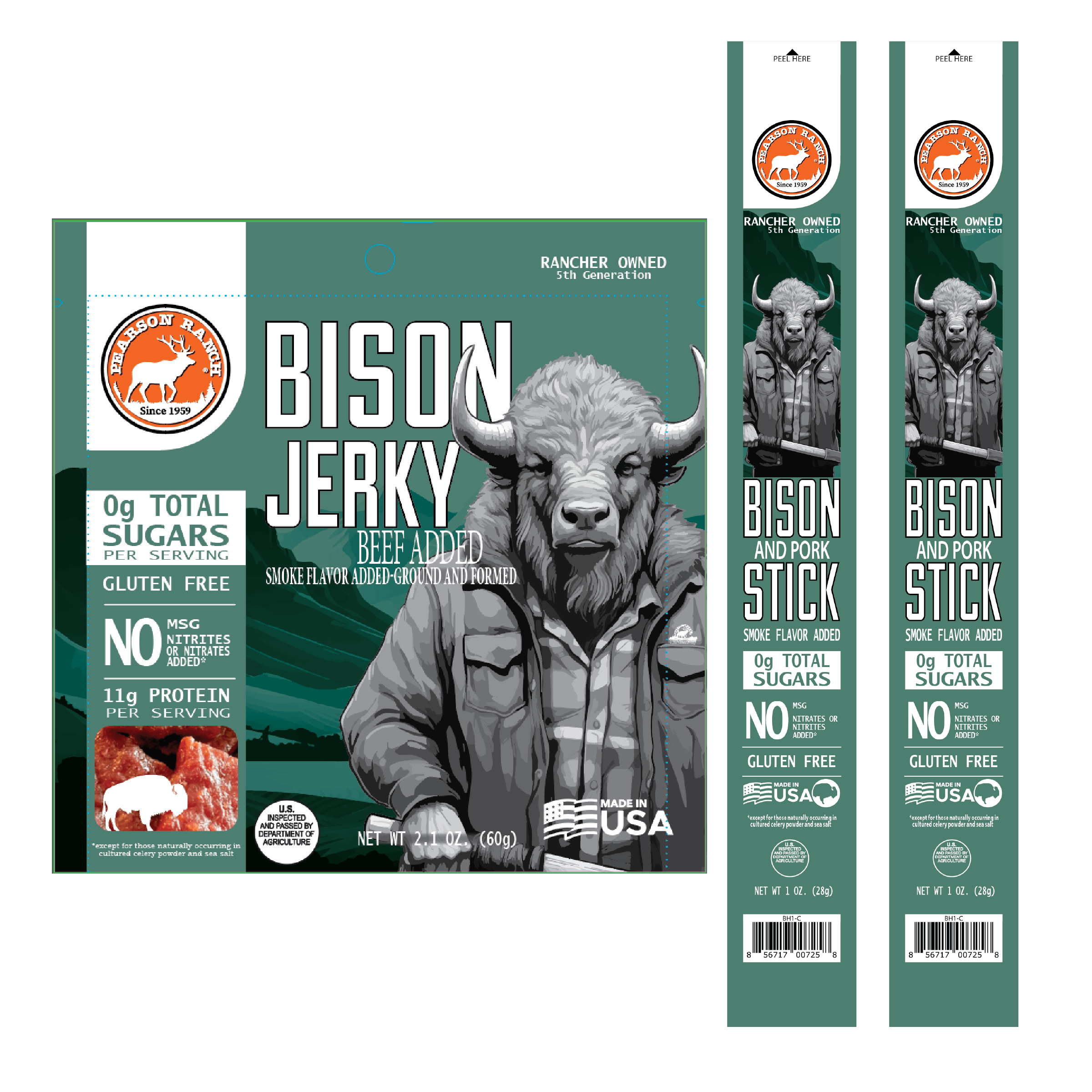 Pearson Ranch Jerky Sampler Greenhorn Sampler