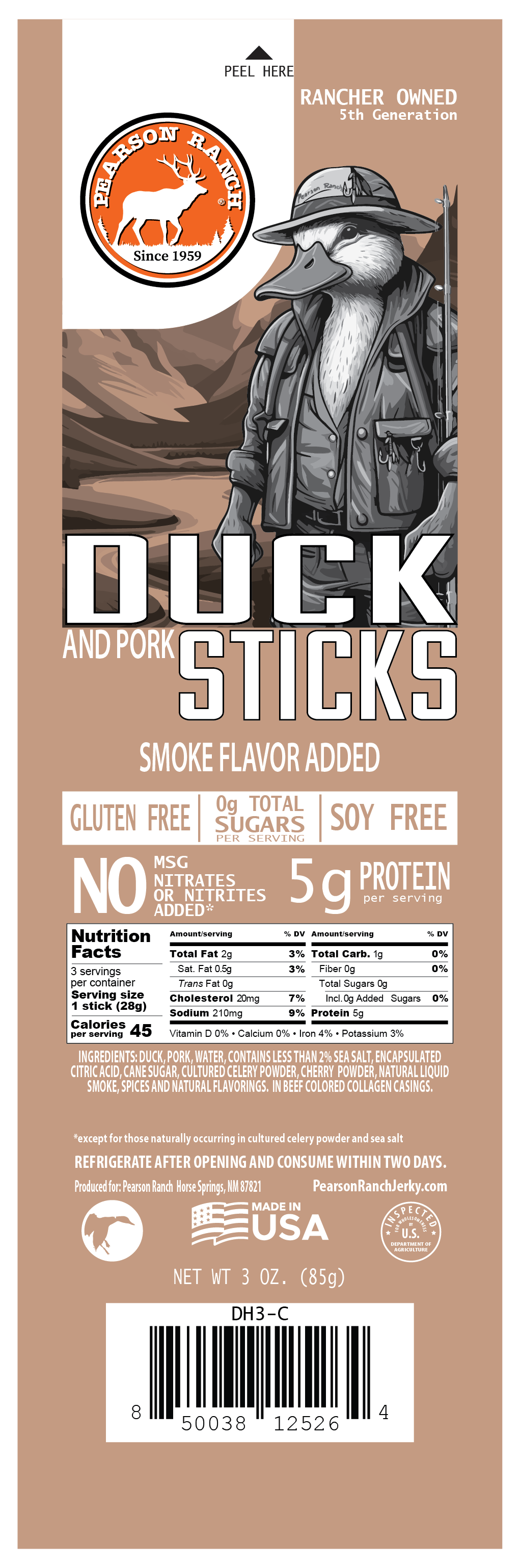 Pearson Ranch Jerky Snack Stick Duck Snack Stick Multipack