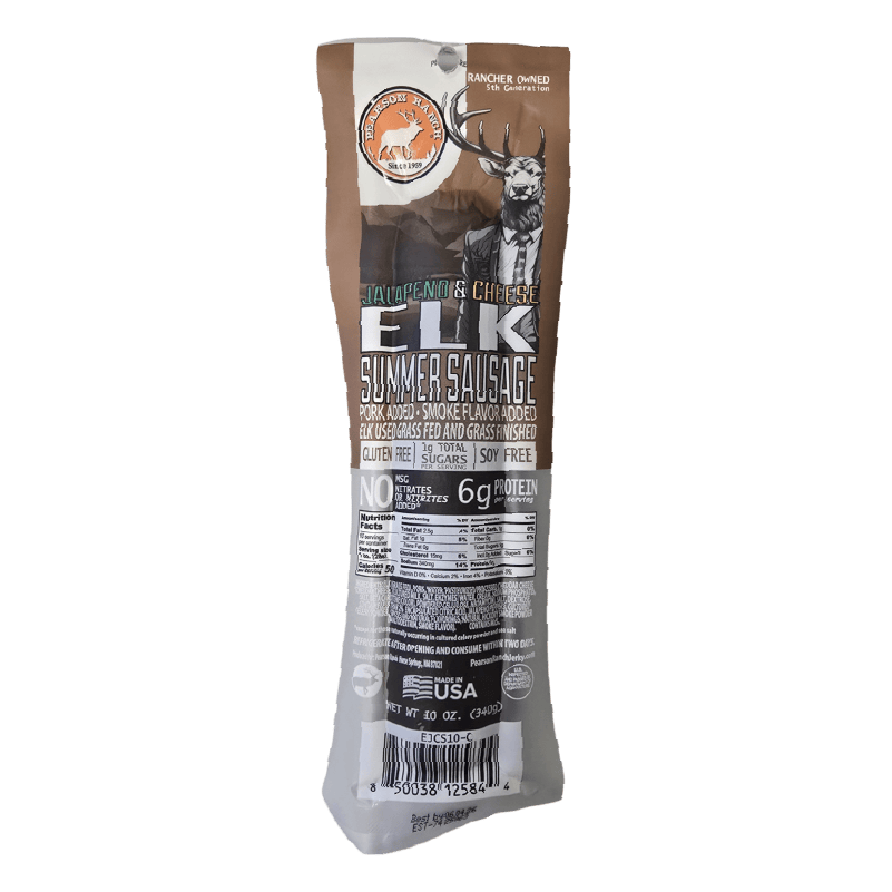 Pearson Ranch Jerky Summer Sausage Elk Jalapeno Cheese Summer Sausage (10 oz.)