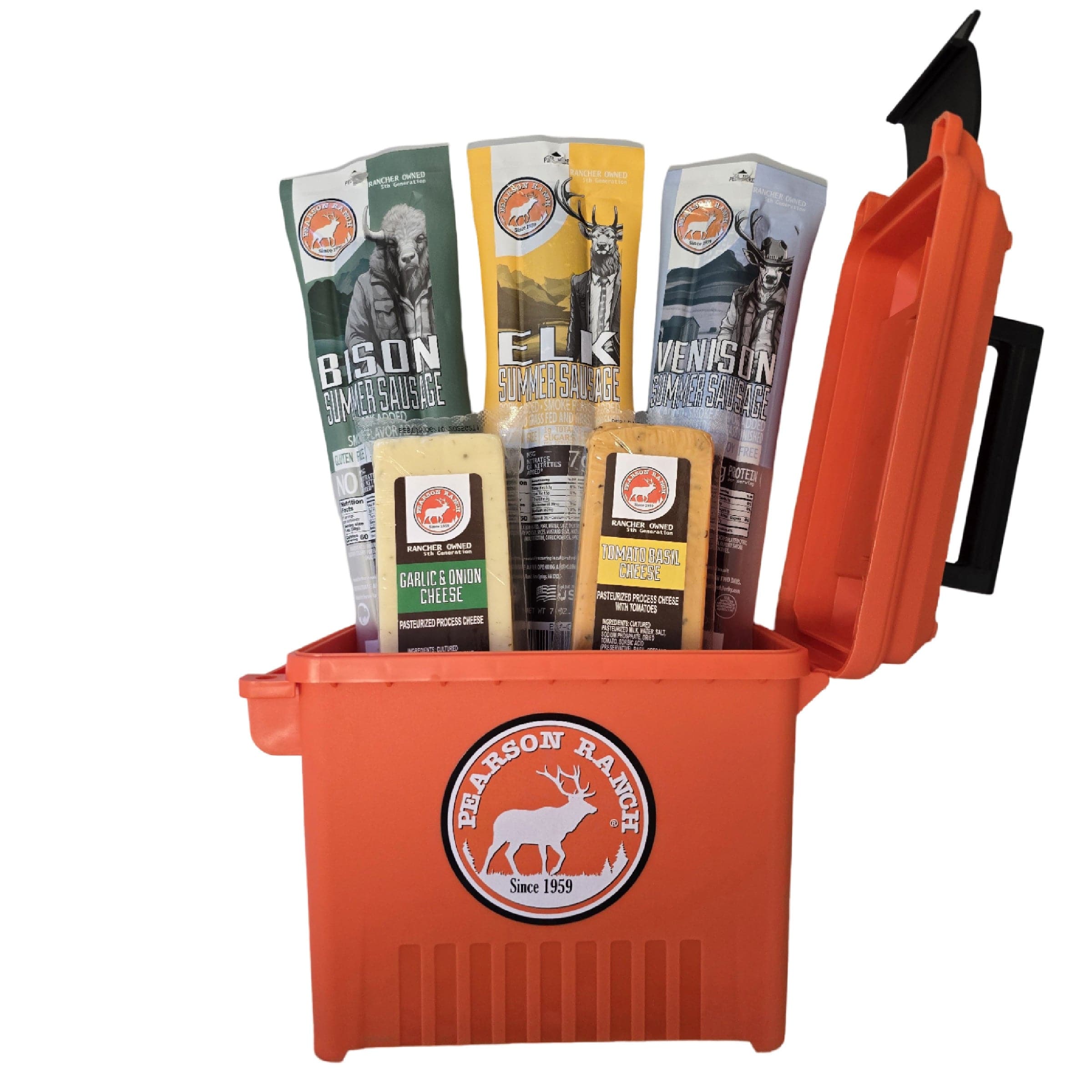Pearson Ranch Jerky Variety Pack High Caliber Exotic Meats Ammo Can