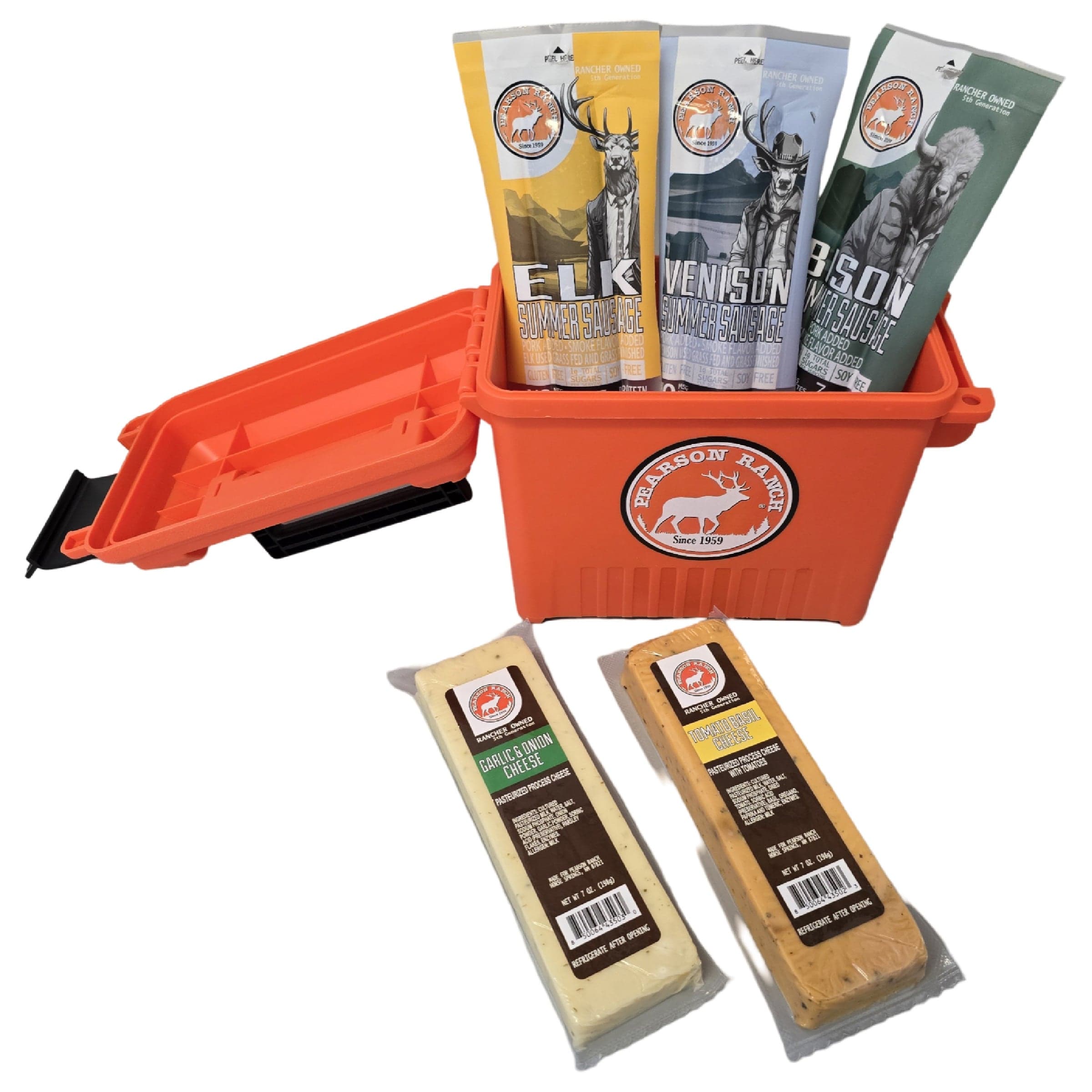 Pearson Ranch Jerky Variety Pack High Caliber Exotic Meats Ammo Can