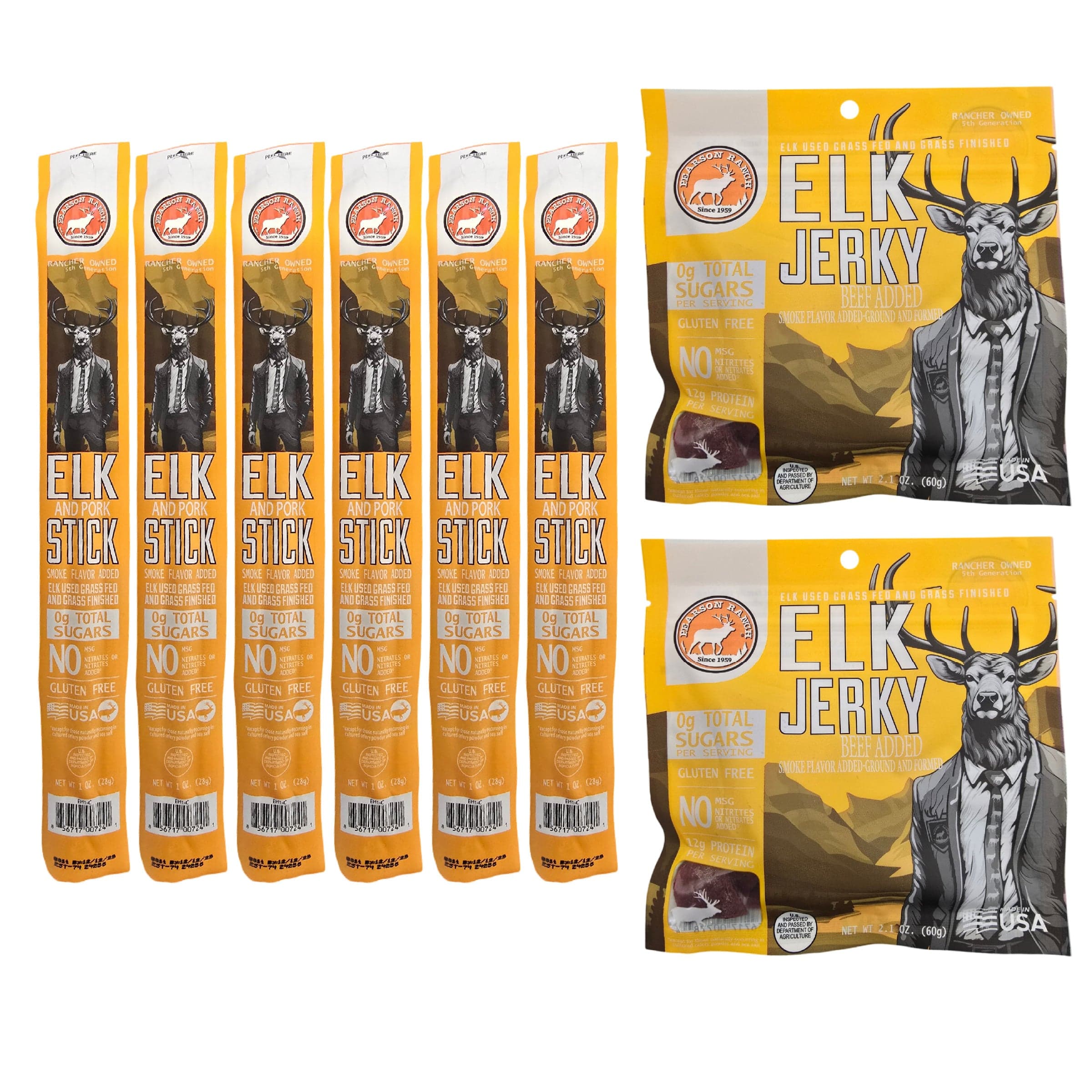 Pearson Ranch Jerky Variety Pack The City Slicker - Elk Variety Pack