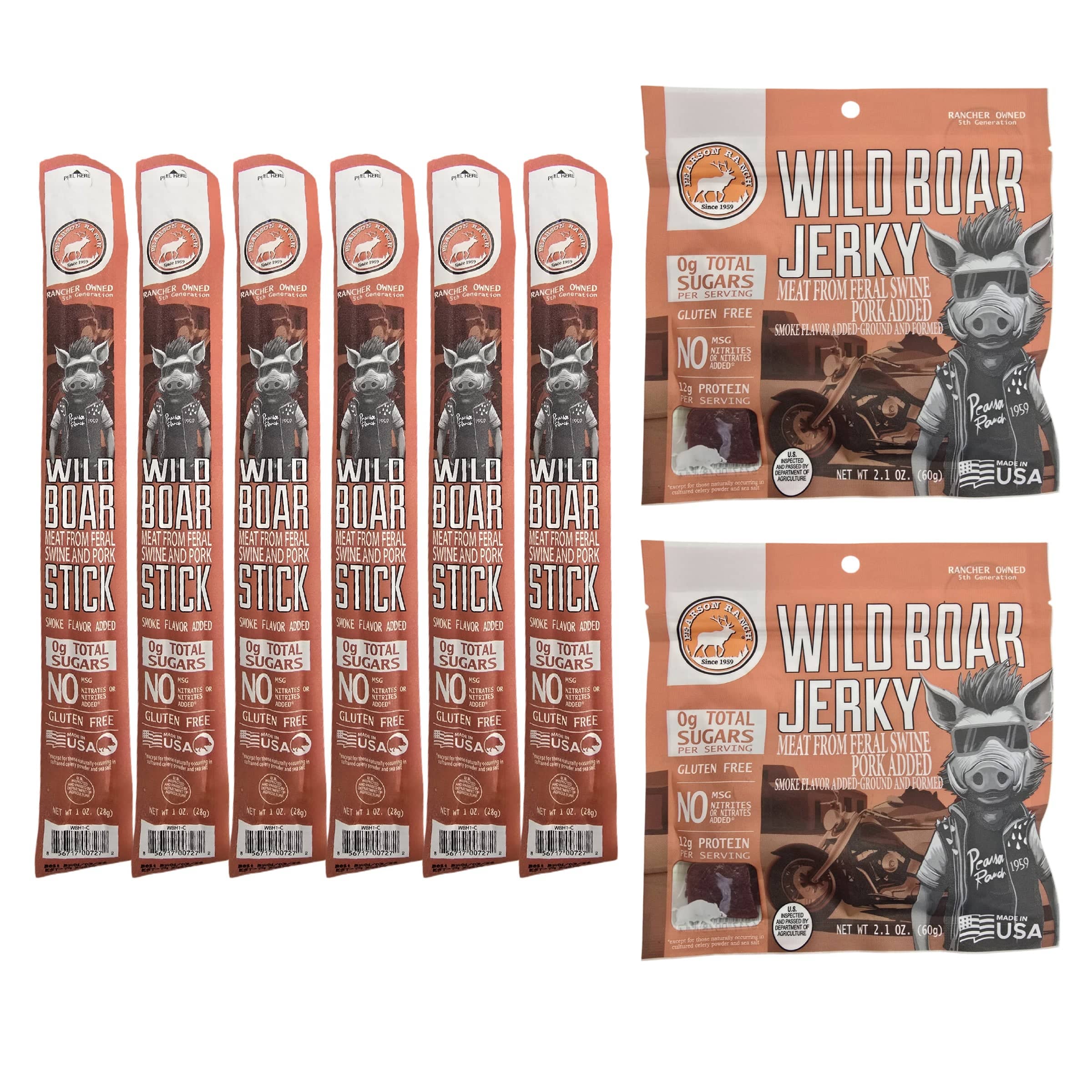 Pearson Ranch Jerky Variety Pack The City Slicker - Wild Boar Variety Pack