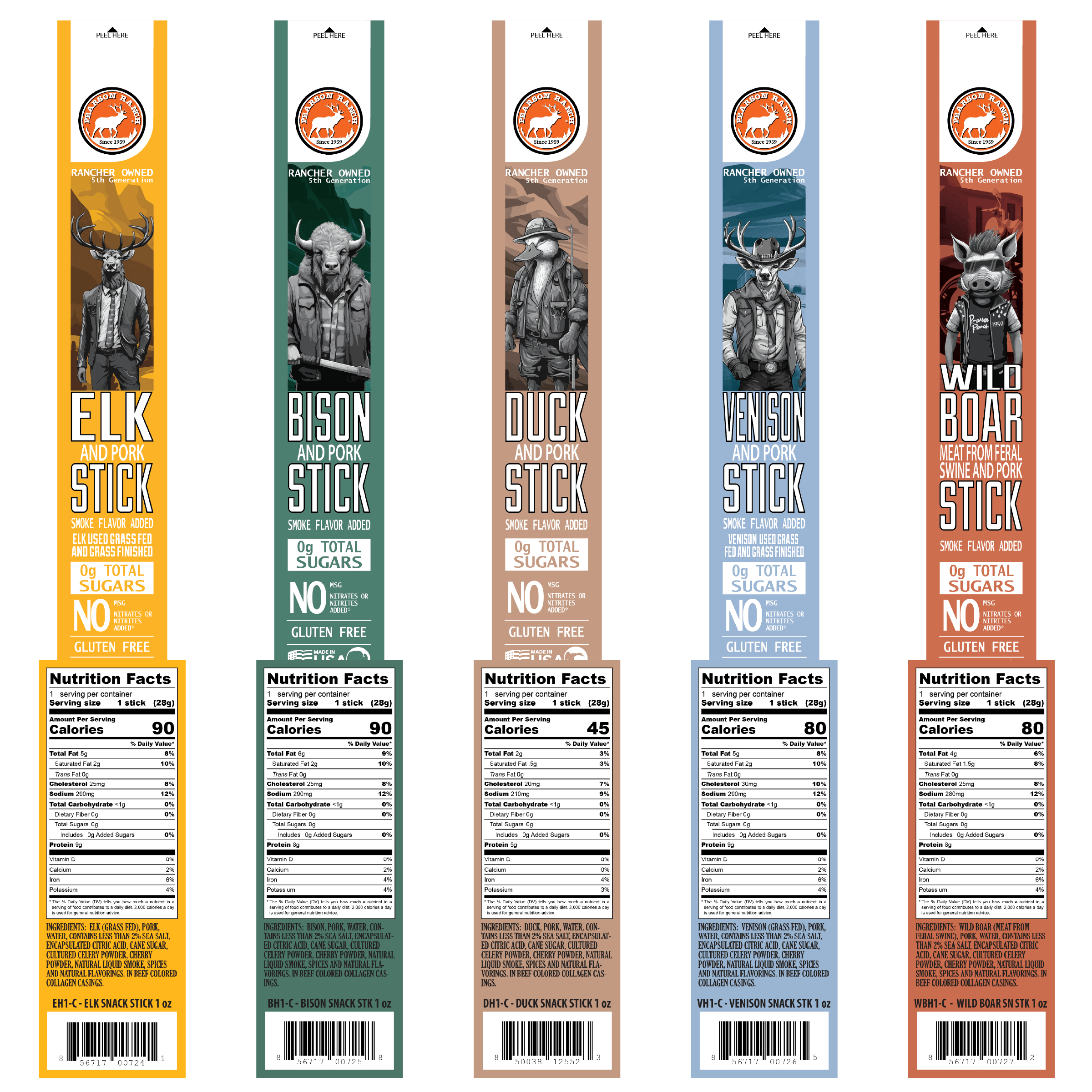 Pearson Ranch Jerky Variety Pack The Super Sized Snack Stick Pack
