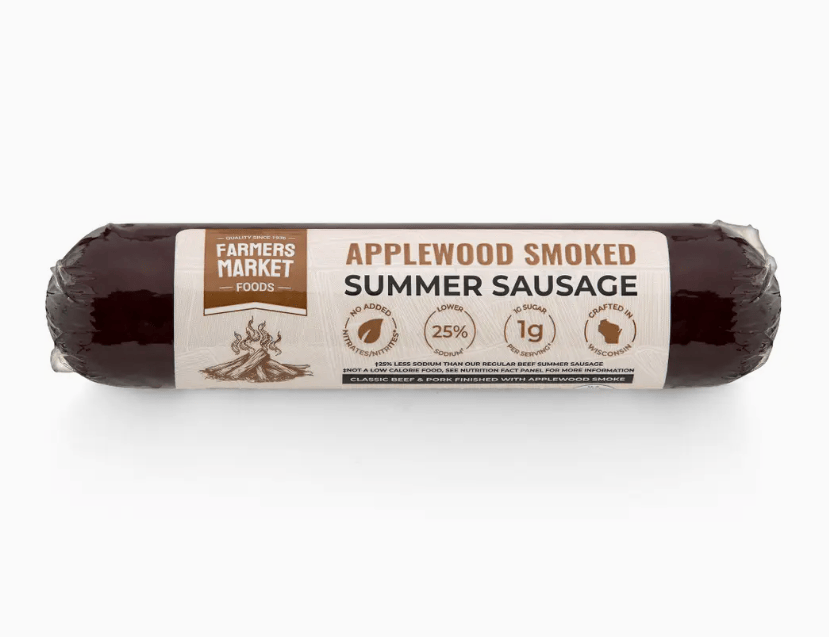 Pig of the Month BBQ BBQ Applewood Smoked Summer Sausage | No Nitrates, Gluten Free & Keto Friendly