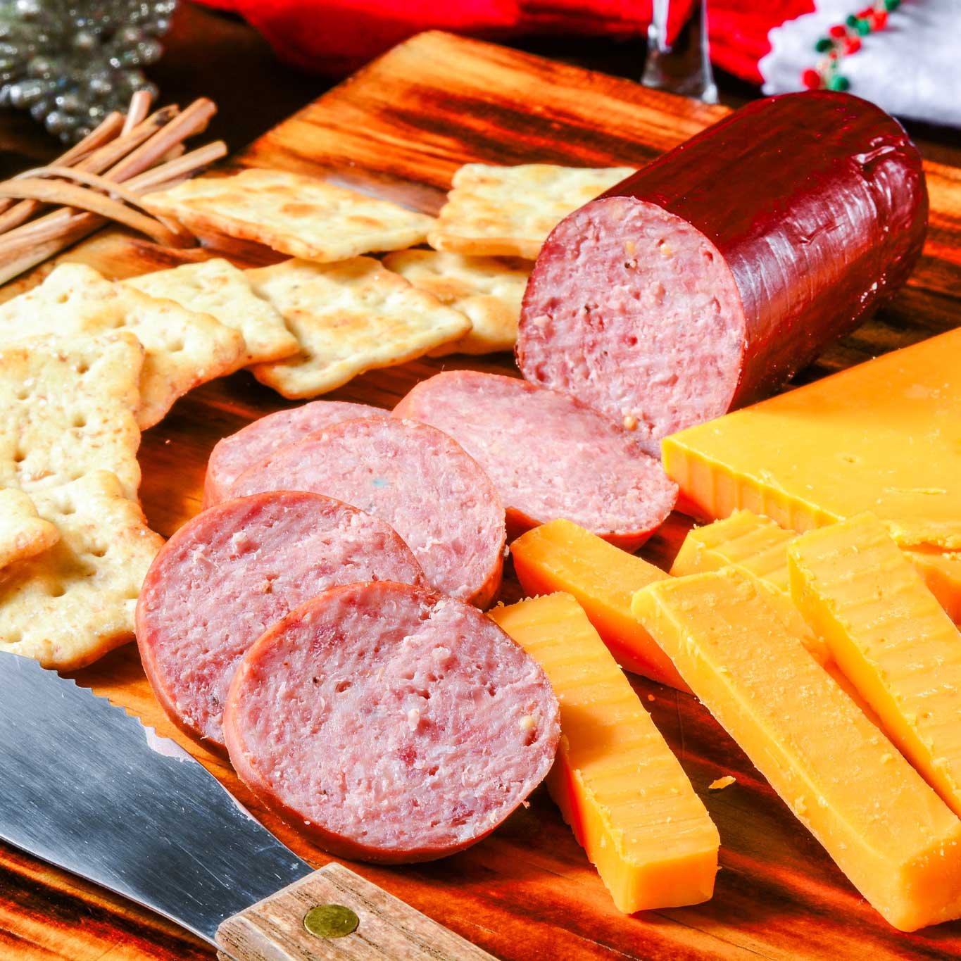 Pig of the Month BBQ BBQ Applewood Smoked Summer Sausage | No Nitrates, Gluten Free & Keto Friendly