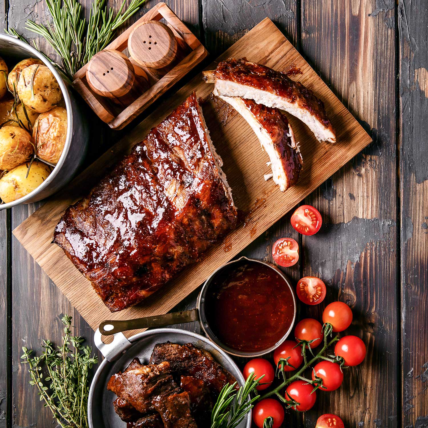 Pig of the Month BBQ BBQ Award Winning Baby Back Ribs & Sauce: Feeds 4-6