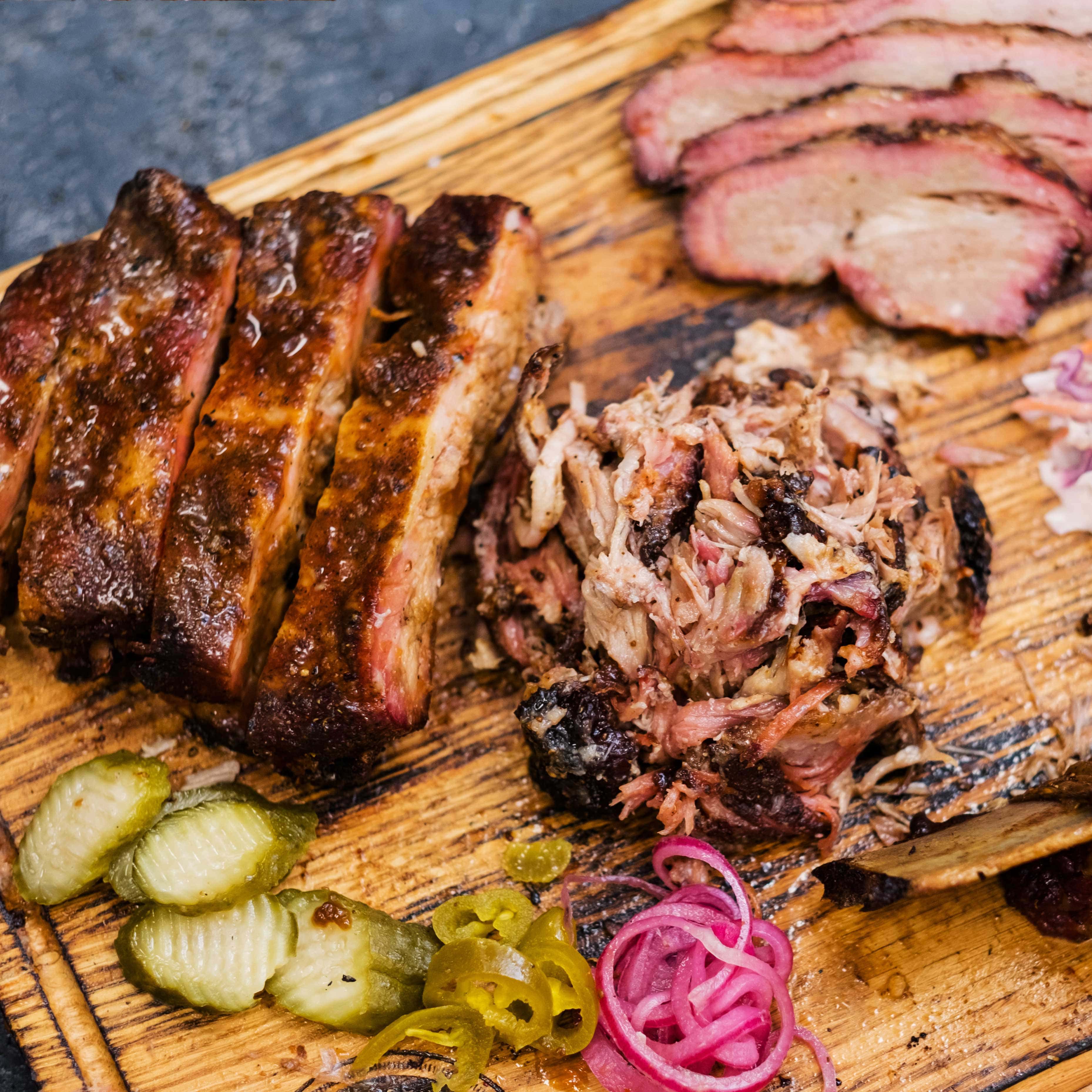 Pig of the Month BBQ BBQ Brisket + Ribs Feast:  Feeds 6-8
