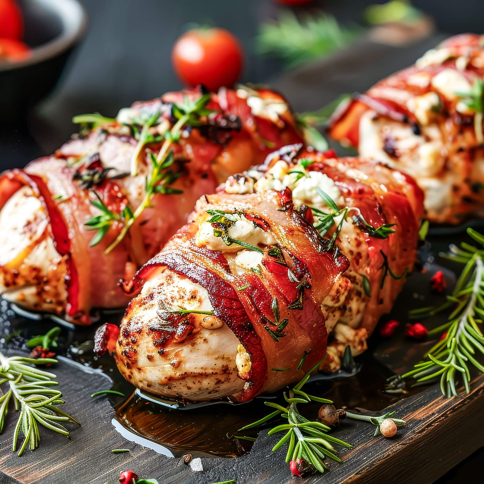 Pig of the Month BBQ BBQ Jalapeno & Pepper Jack *Limited Drop* Bacon Wrapped Stuffed Chicken Breasts