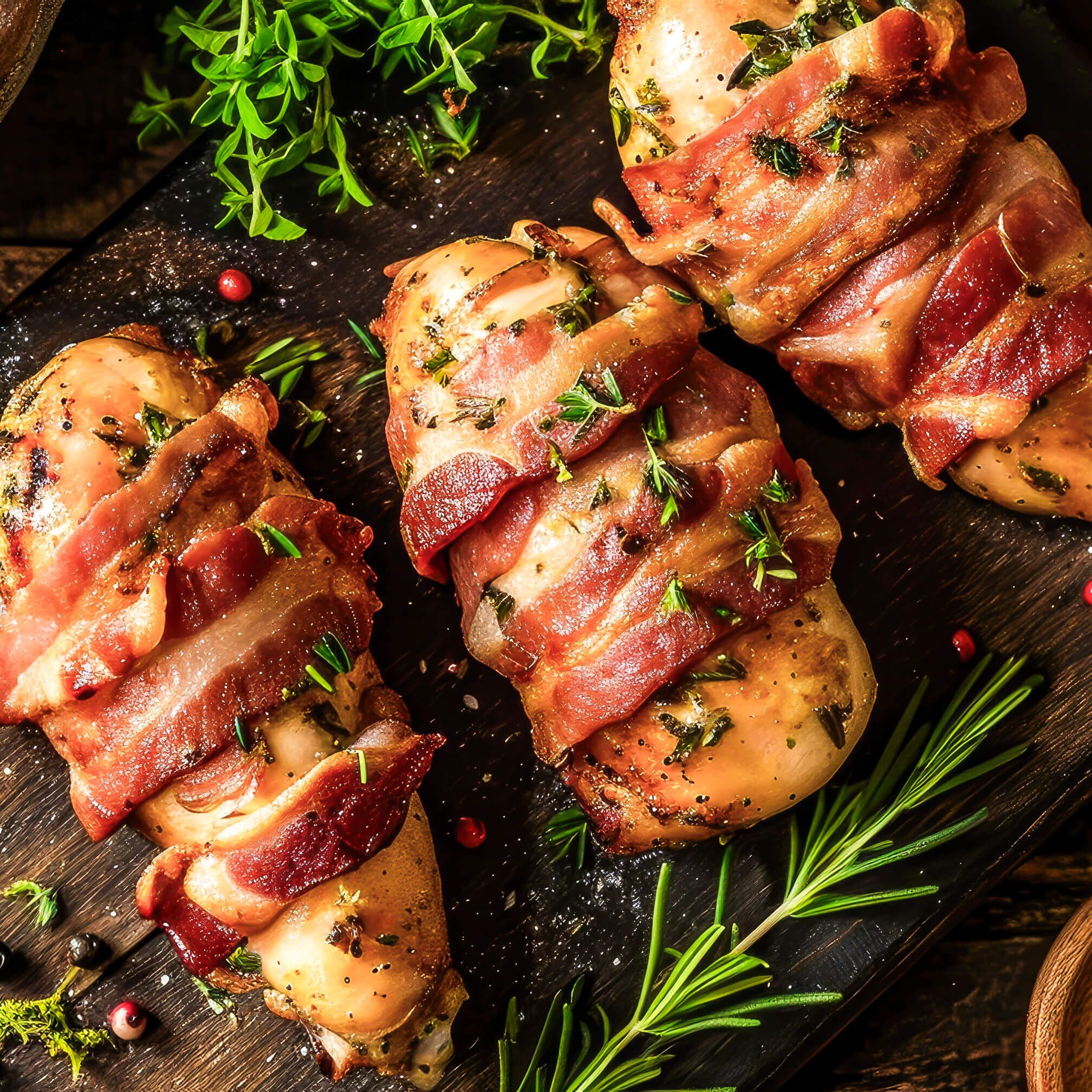 Pig of the Month BBQ BBQ Mozzarella Onion & Peppers *Limited Drop* Bacon Wrapped Stuffed Chicken Breasts