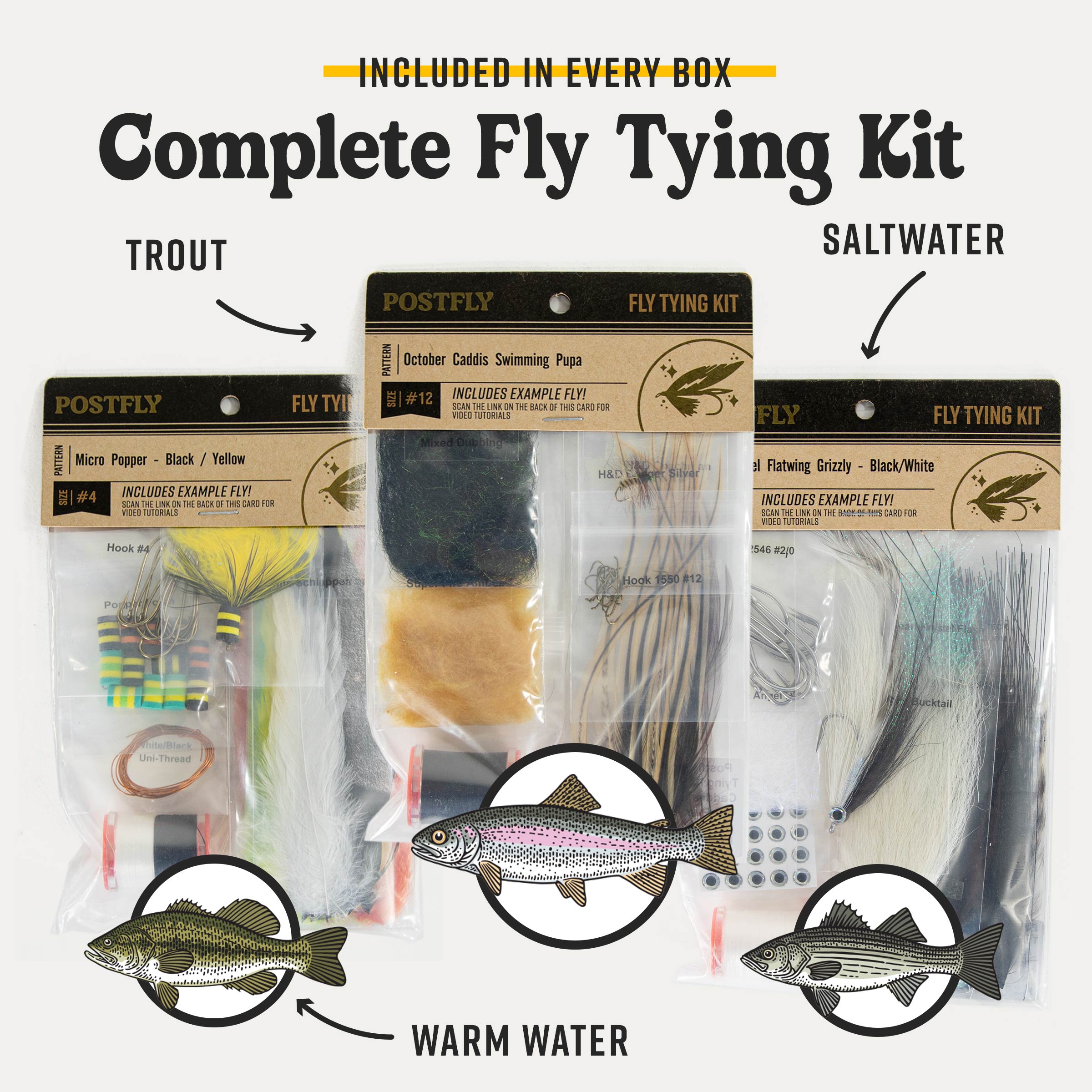 Trout Fly Tying Kit Box