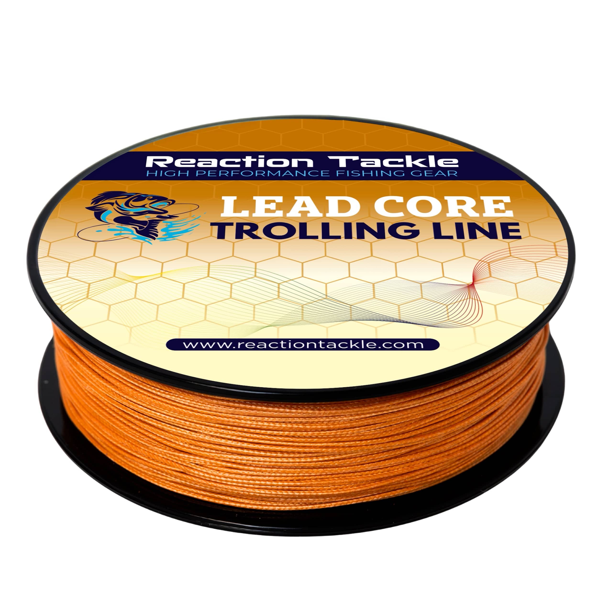 Reaction Tackle Braid 12lb / 100yds / Orange Reaction Tackle Lead Core Metered Trolling Braided Line