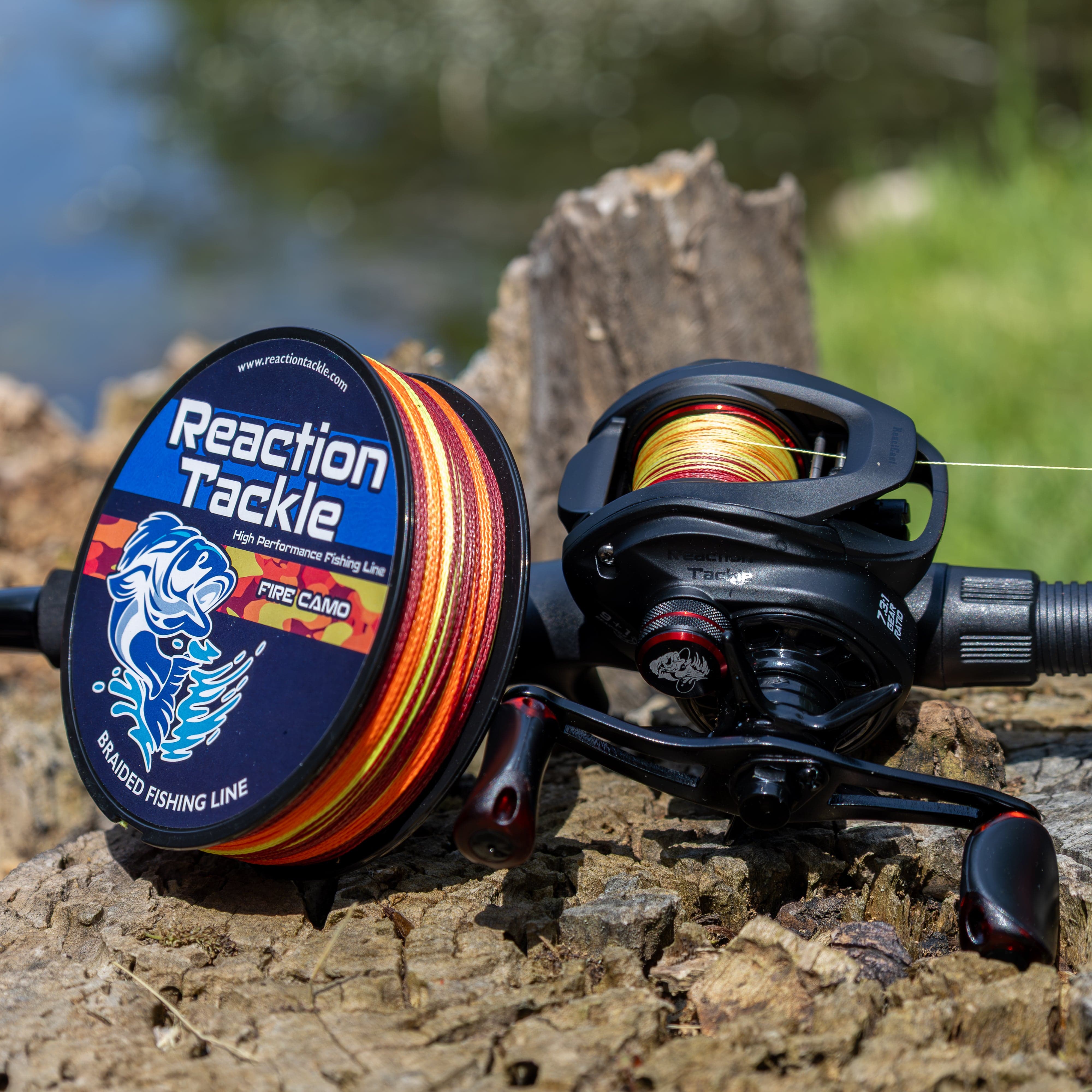 Reaction Tackle Braid Reaction Tackle Braided Fishing Line - Fire Camo