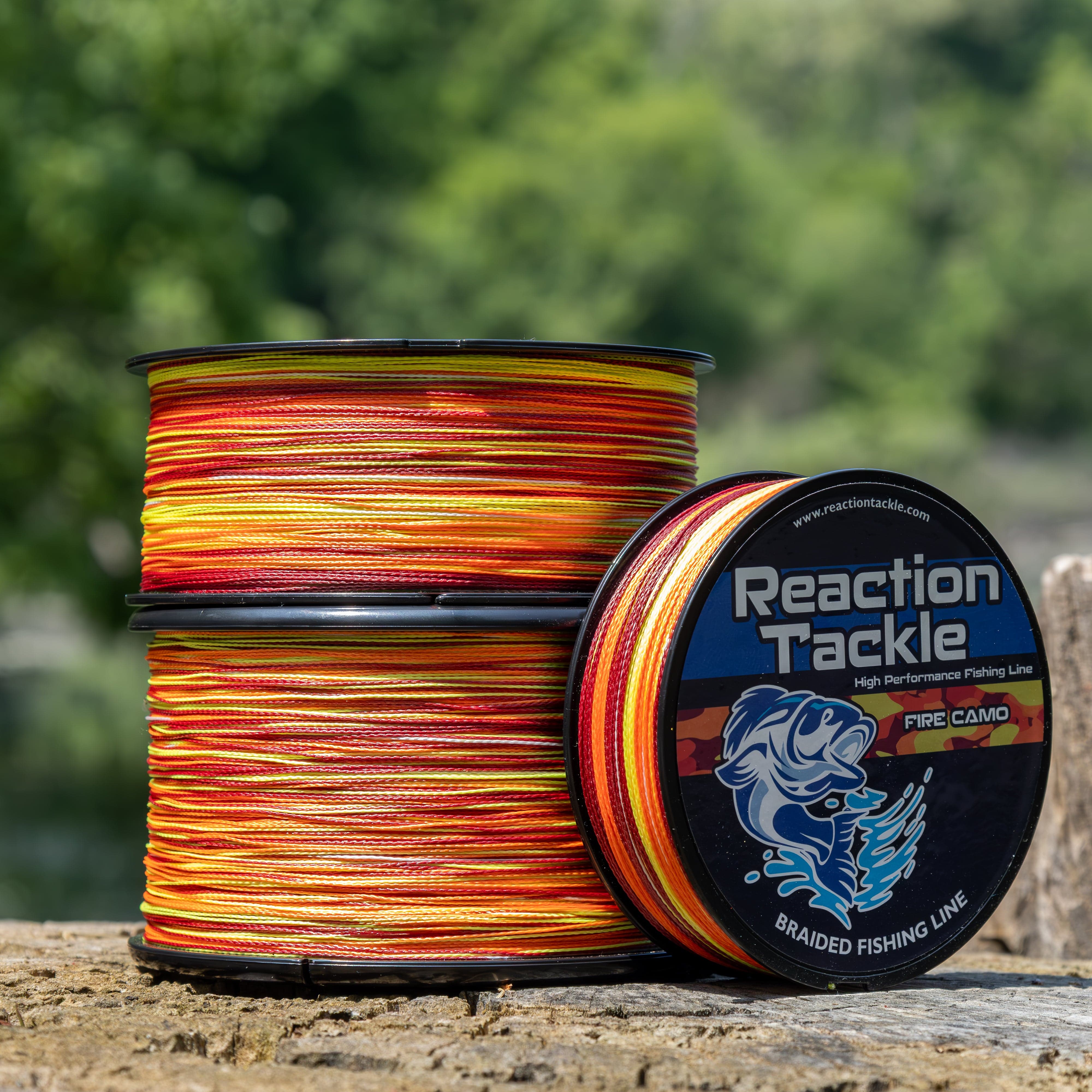 Reaction Tackle Braid Reaction Tackle Braided Fishing Line - Fire Camo