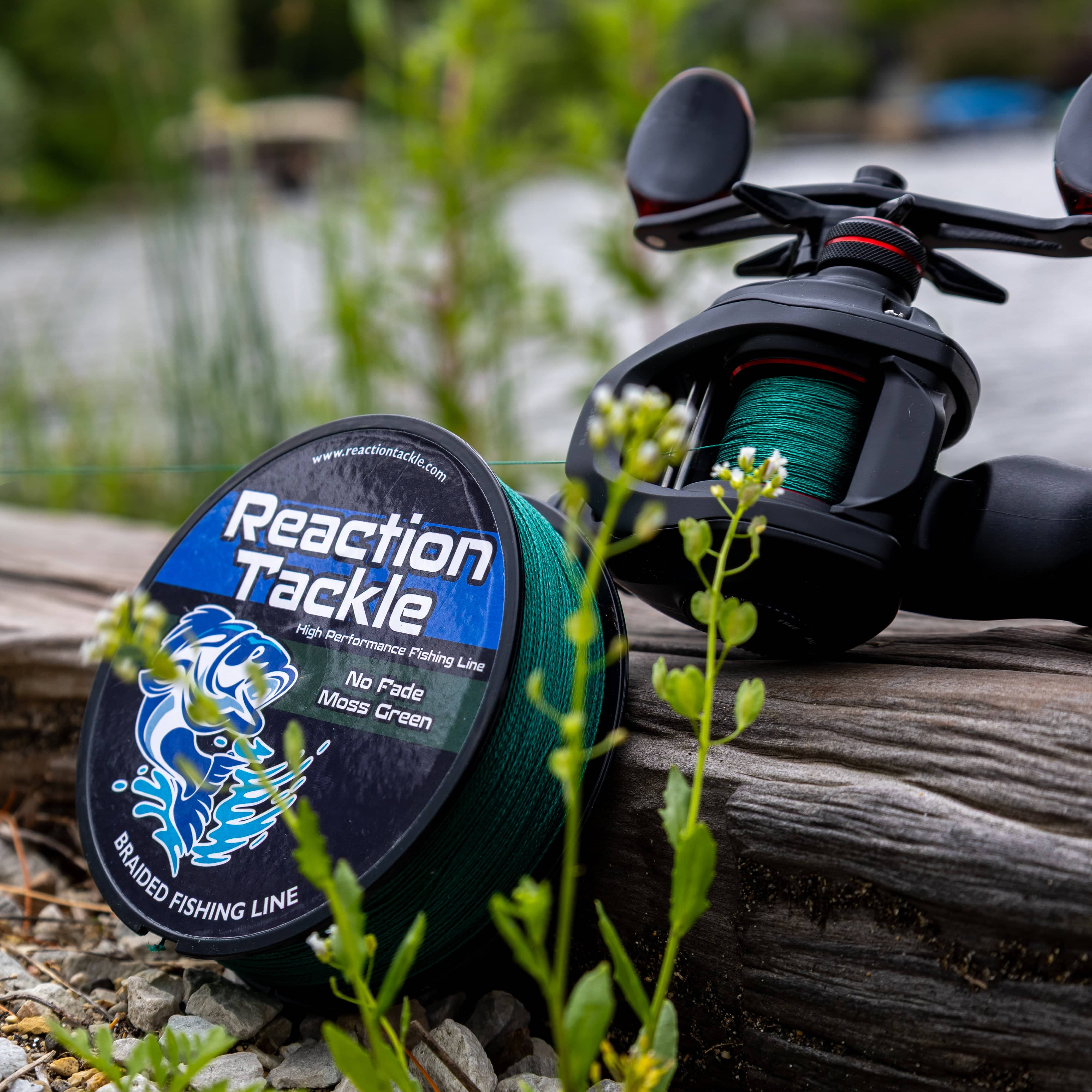 Reaction Tackle Braid Reaction Tackle Braided Fishing Line - NO FADE Moss Green