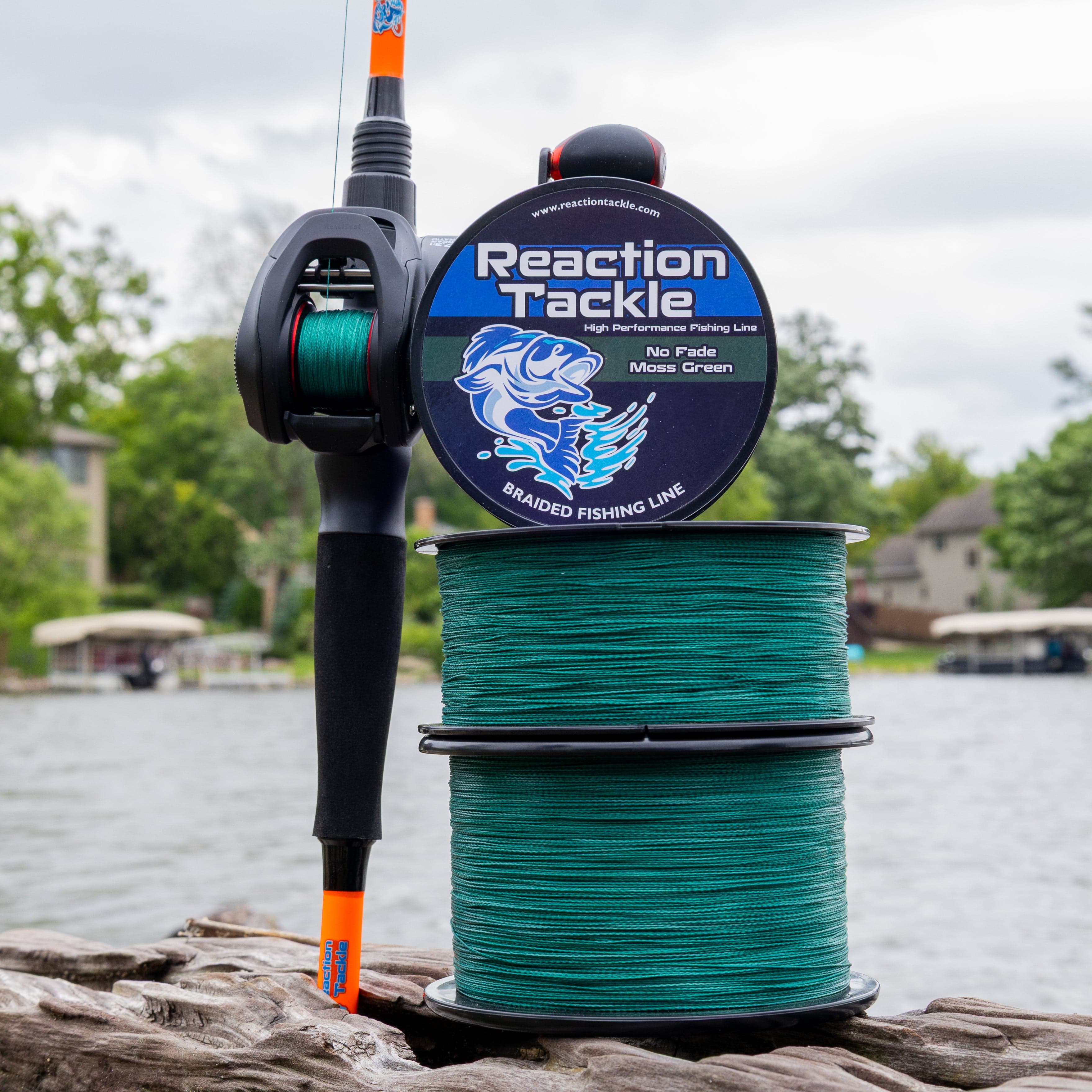 Reaction Tackle Braid Reaction Tackle Braided Fishing Line - NO FADE Moss Green